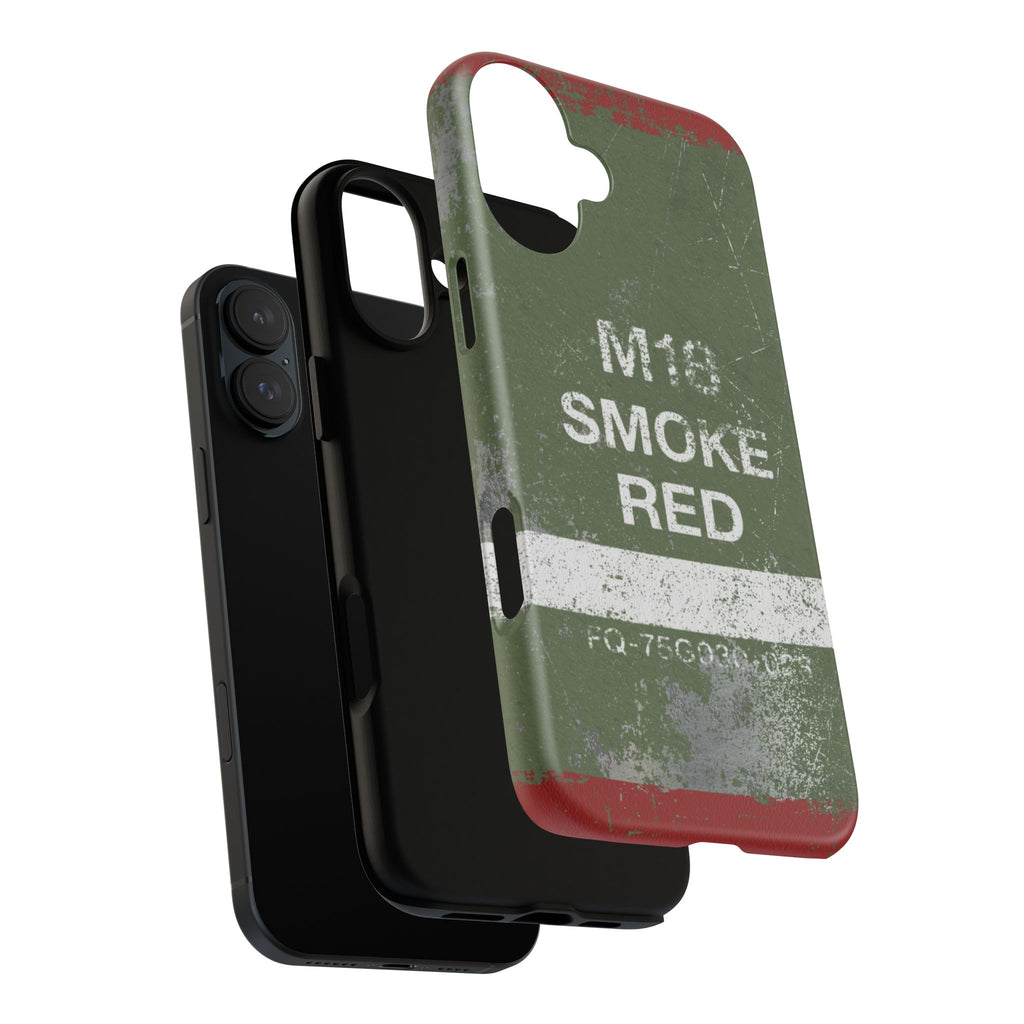 M18 Smoke Red (Distressed) Phone Case | Military-Inspired Dual Layer Protective Cover