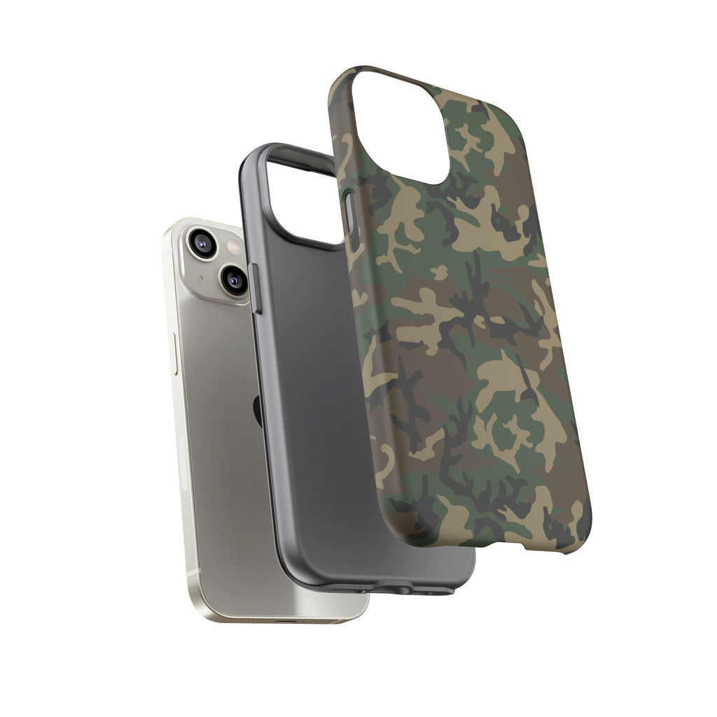Woodland (M81) Tough Phone Case — Military-Inspired Dual-Layer Protective Cover