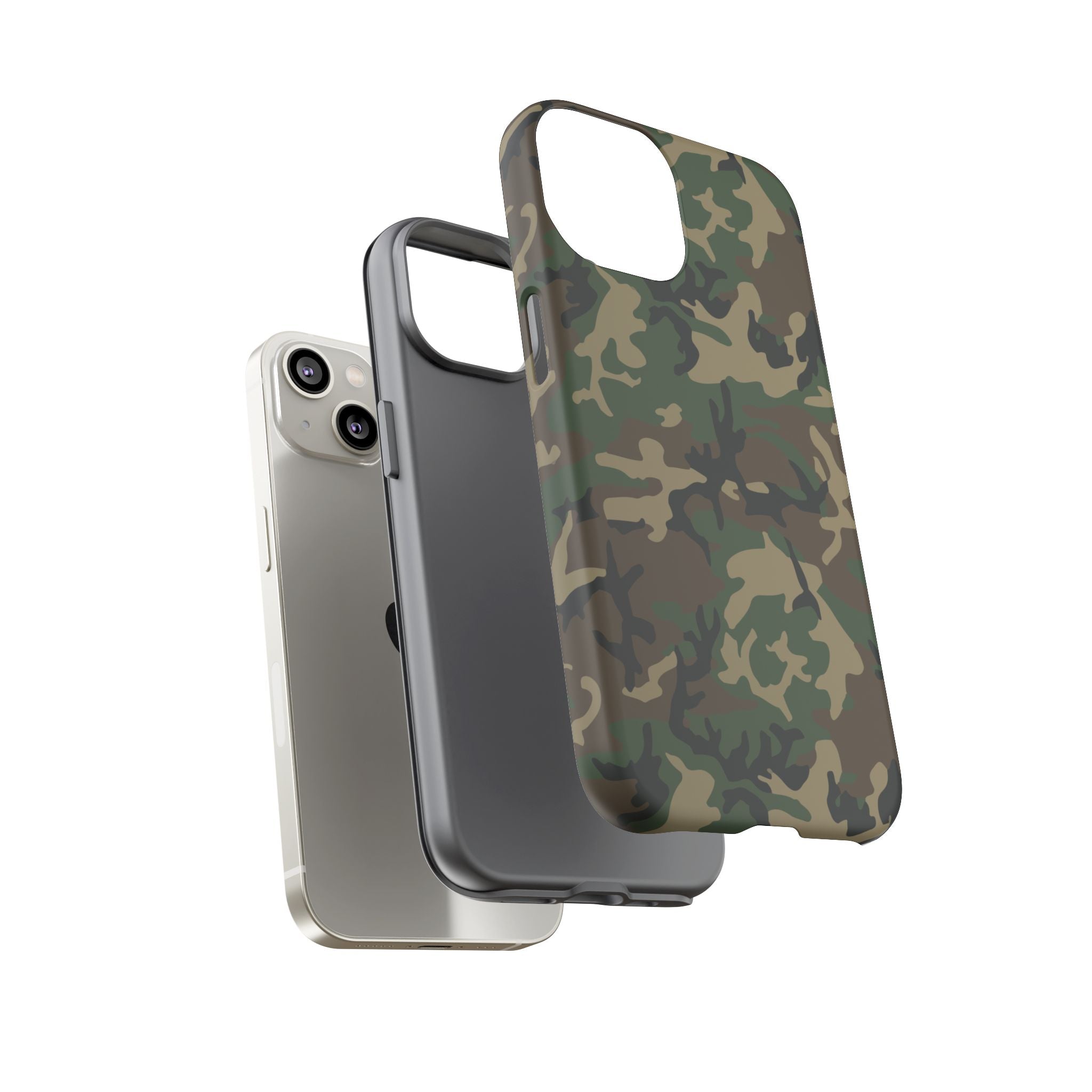 Woodland (M81) Tough Phone Case — Military-Inspired Dual-Layer Protective Cover