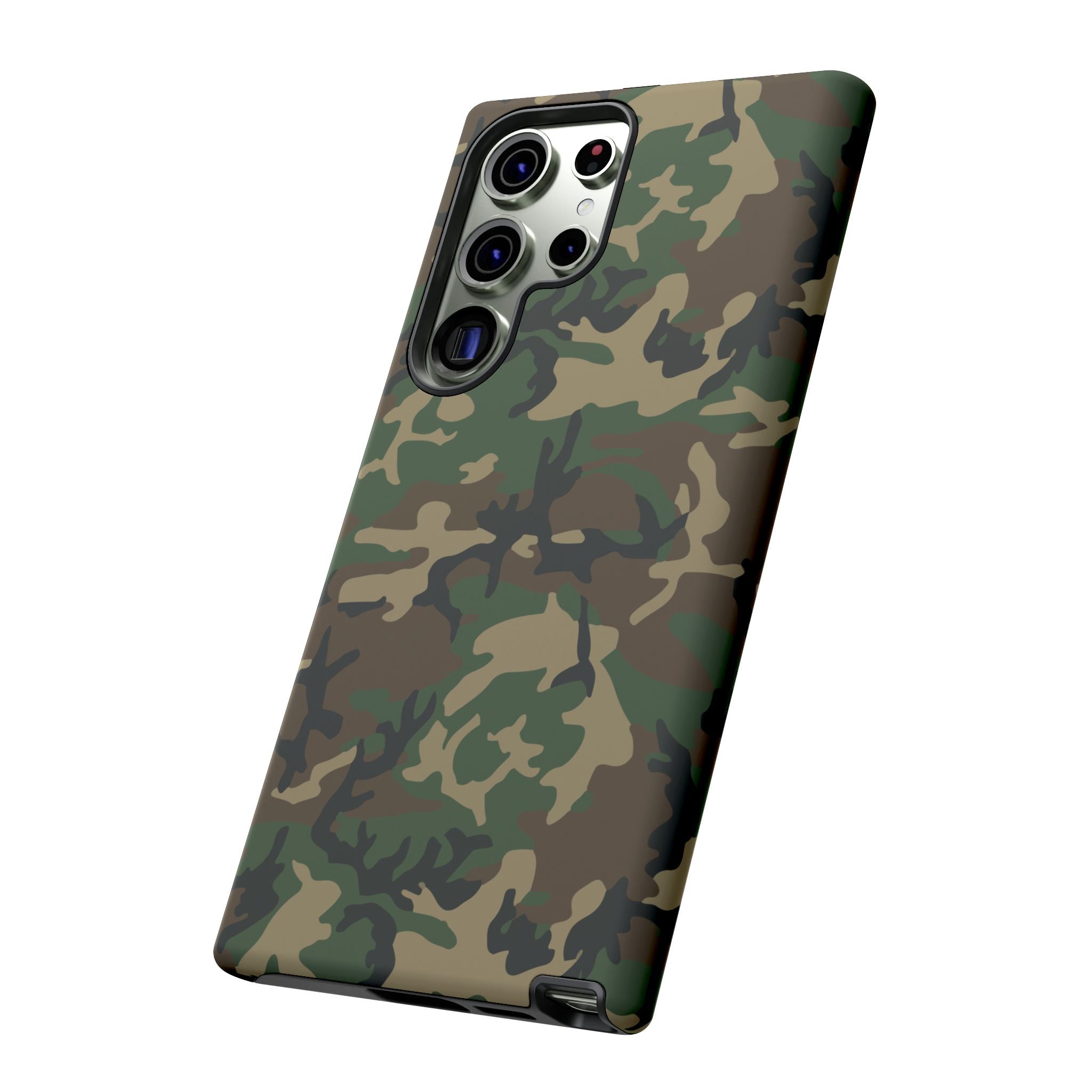 Woodland (M81) Tough Phone Case — Military-Inspired Dual-Layer Protective Cover