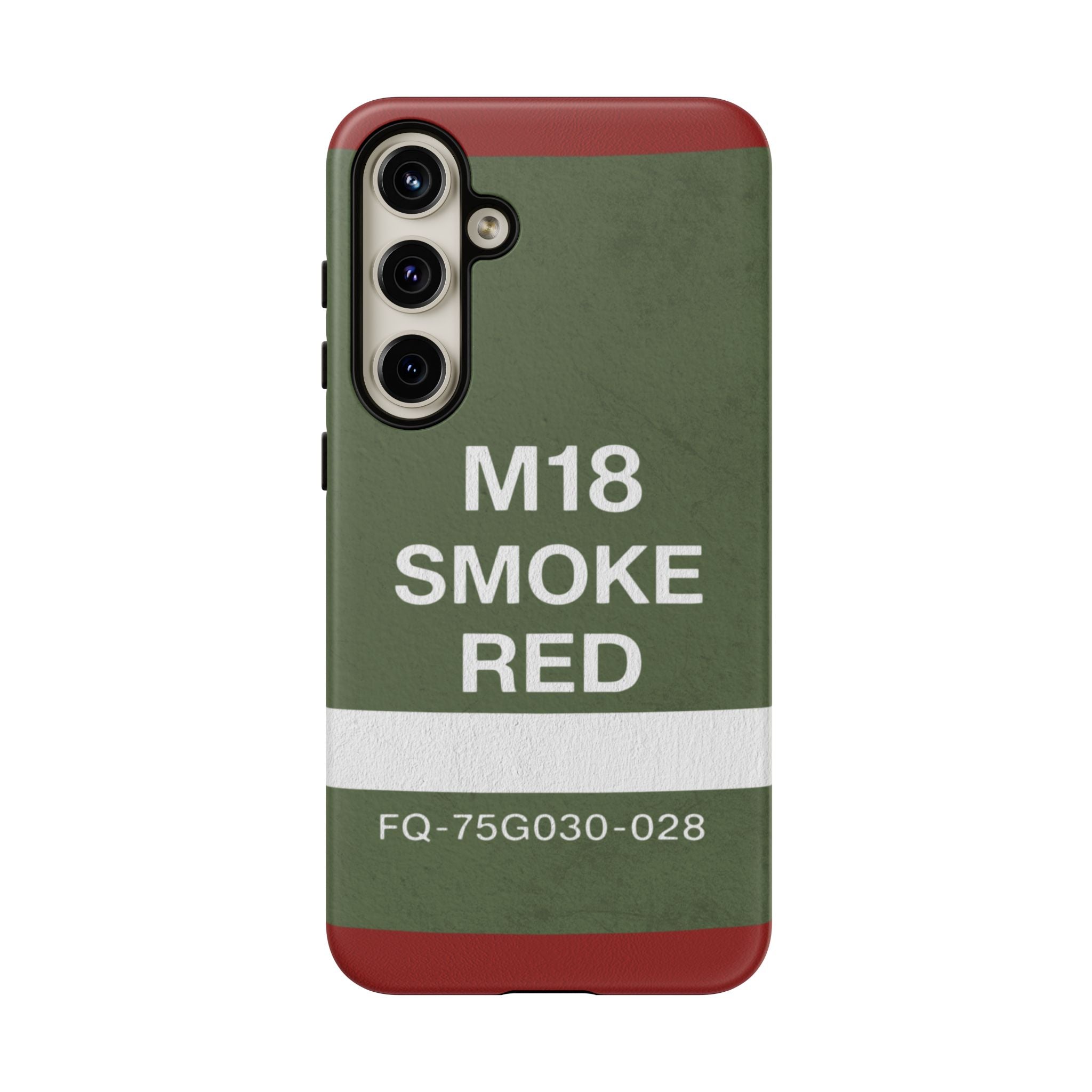 M18 Smoke Red Tough Phone Case | Military-Inspired Dual Layer Protective Cover