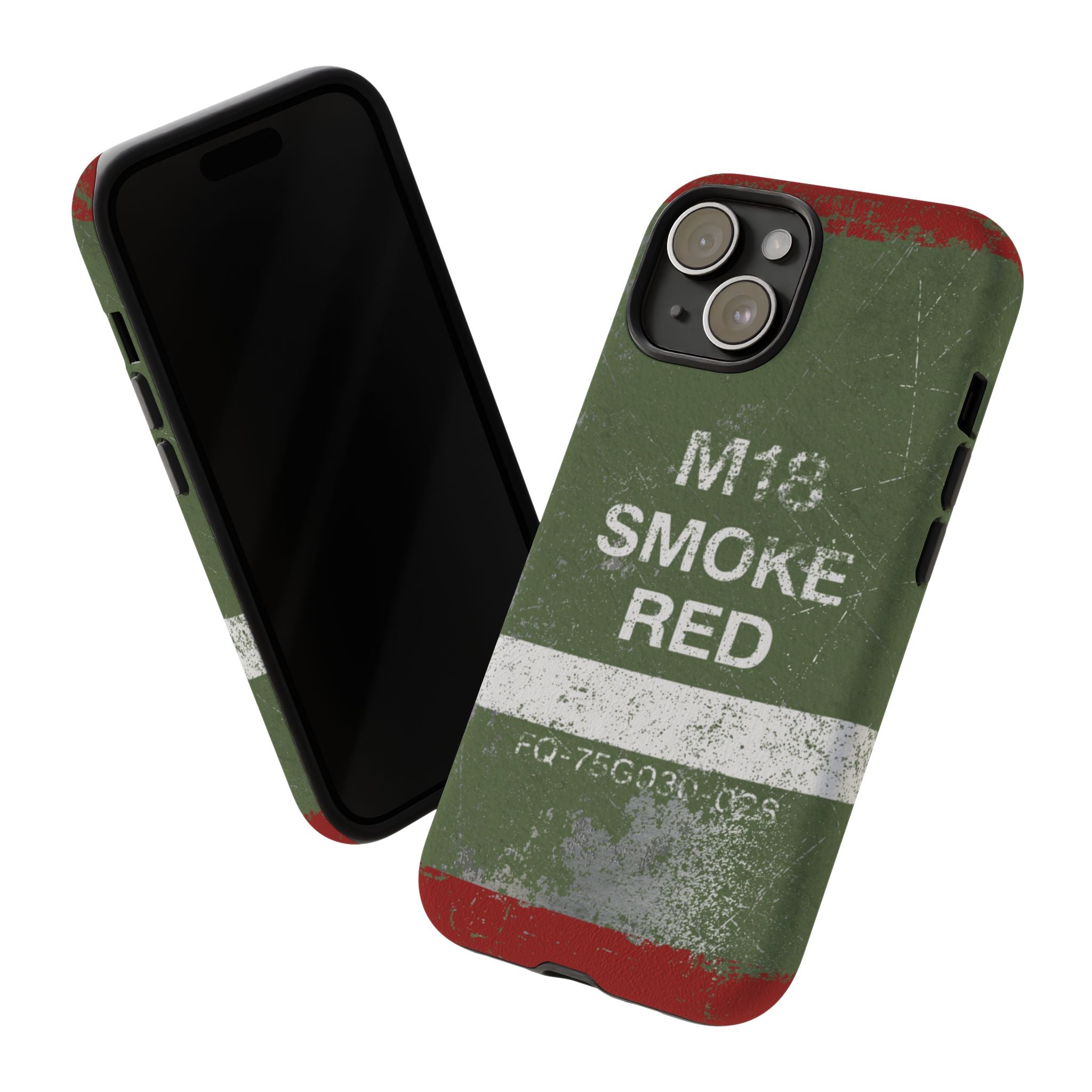 M18 Smoke Red (Distressed) Phone Case | Military-Inspired Dual Layer Protective Cover