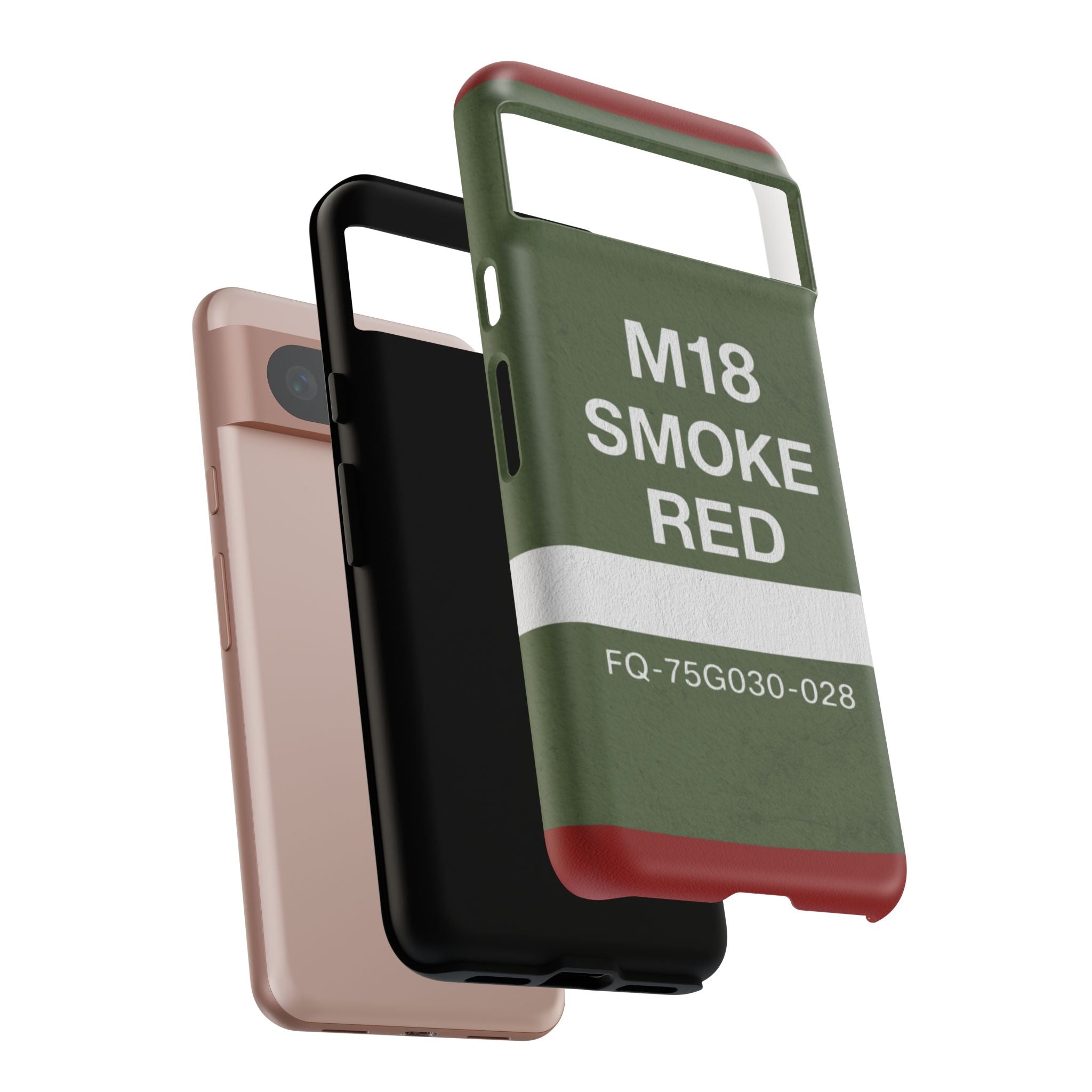 M18 Smoke Red Tough Phone Case | Military-Inspired Dual Layer Protective Cover