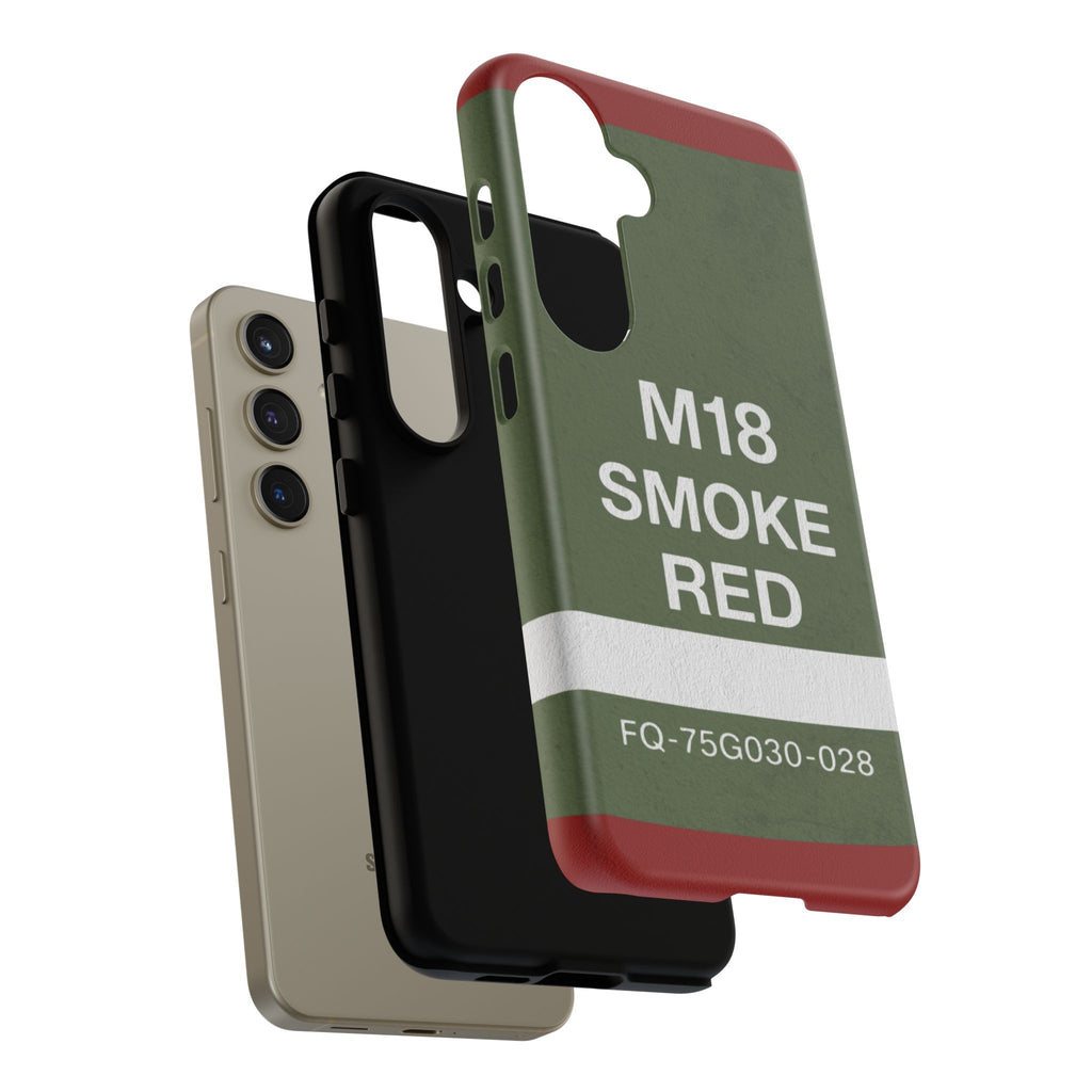 M18 Smoke Red Tough Phone Case | Military-Inspired Dual Layer Protective Cover