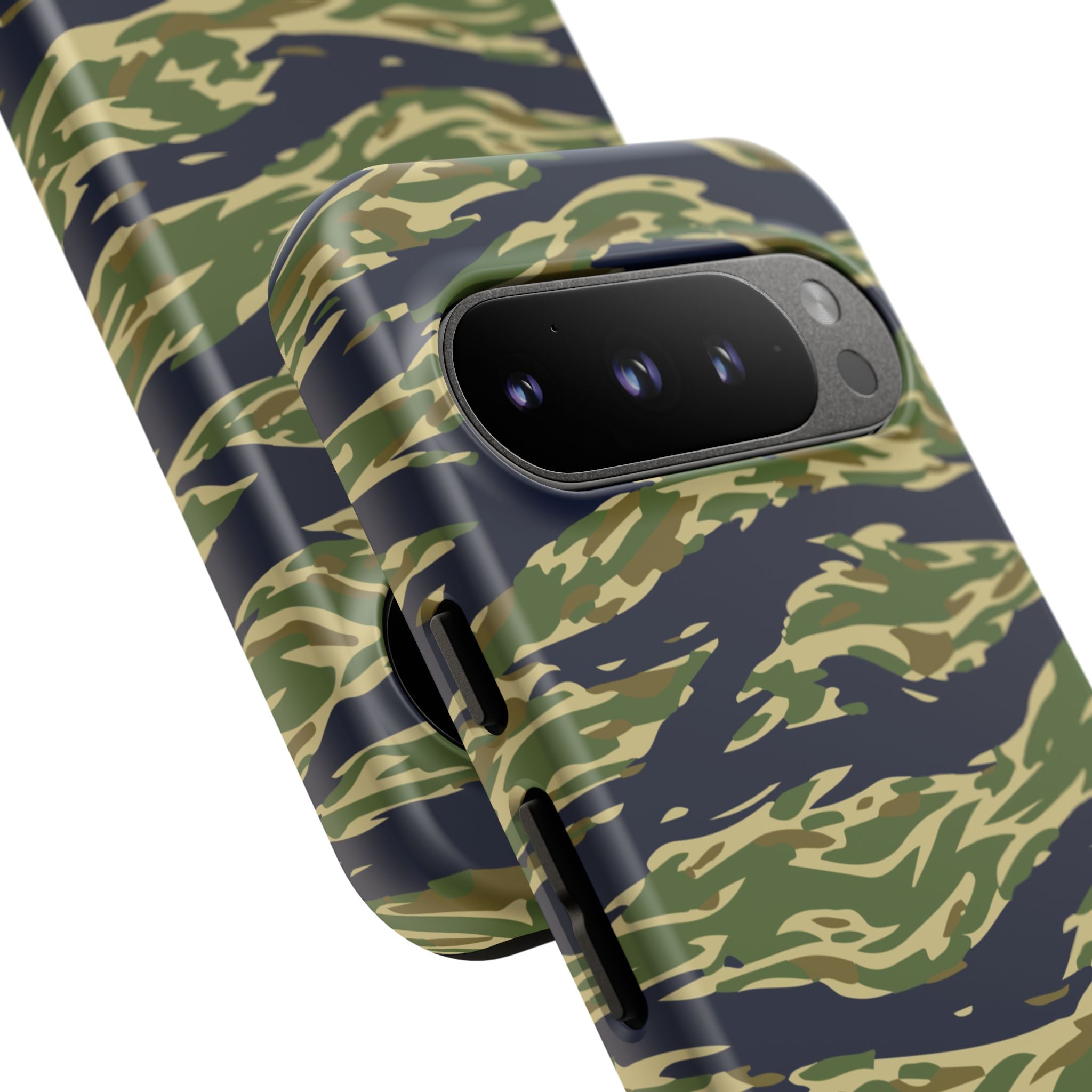 Tiger Stripe Camo Tough Phone Case | Military-Inspired Dual-Layer Protection