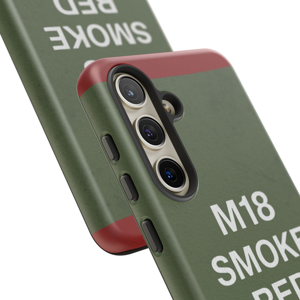 M18 Smoke Red Tough Phone Case | Military-Inspired Dual Layer Protective Cover