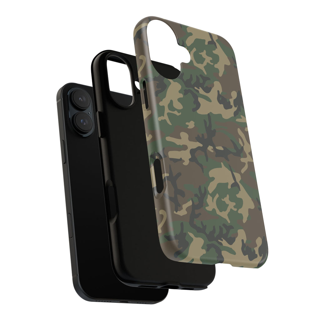 Woodland (M81) Tough Phone Case — Military-Inspired Dual-Layer Protective Cover