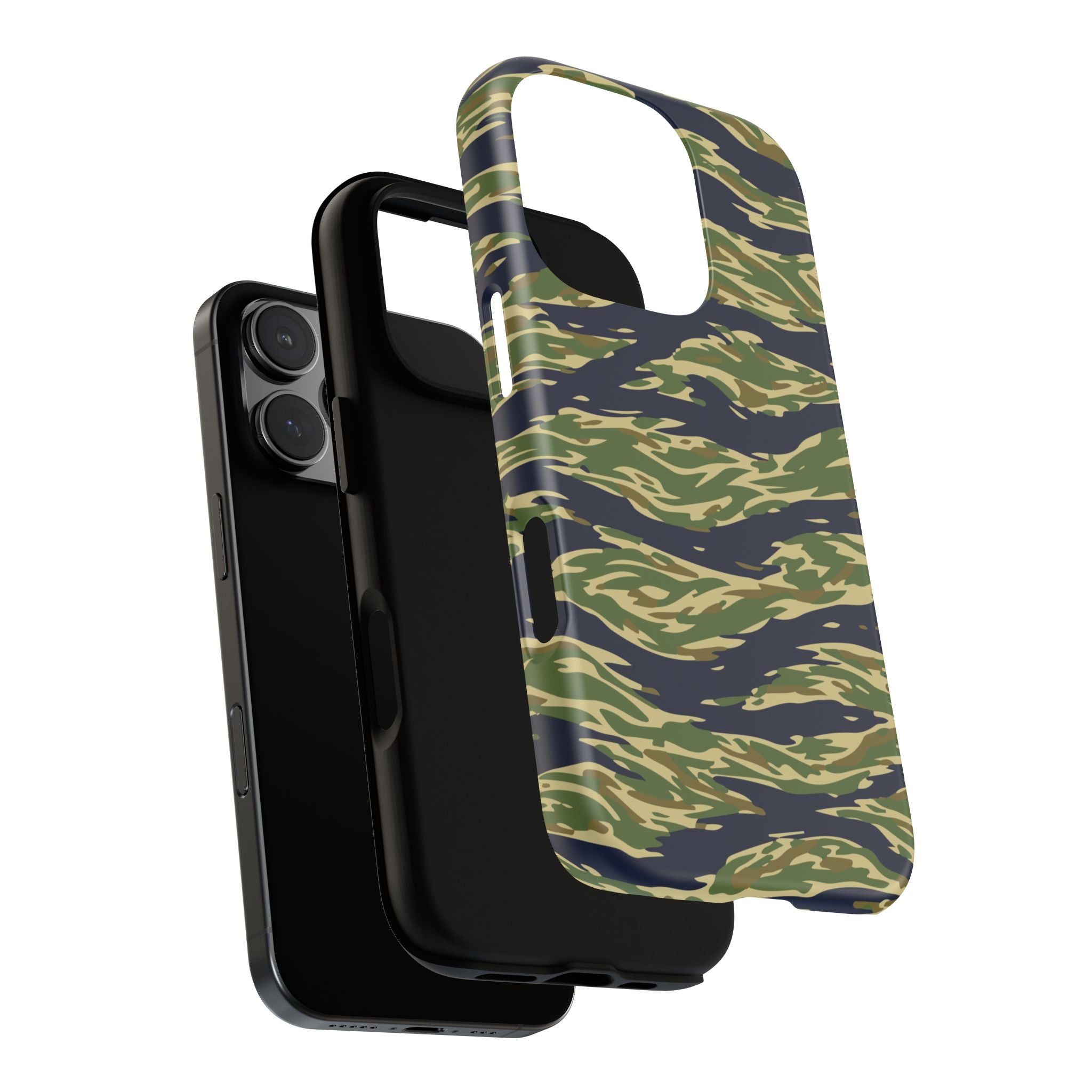 Tiger Stripe Camo Tough Phone Case | Military-Inspired Dual-Layer Protection