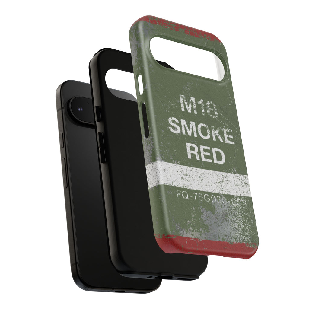 M18 Smoke Red (Distressed) Phone Case | Military-Inspired Dual Layer Protective Cover
