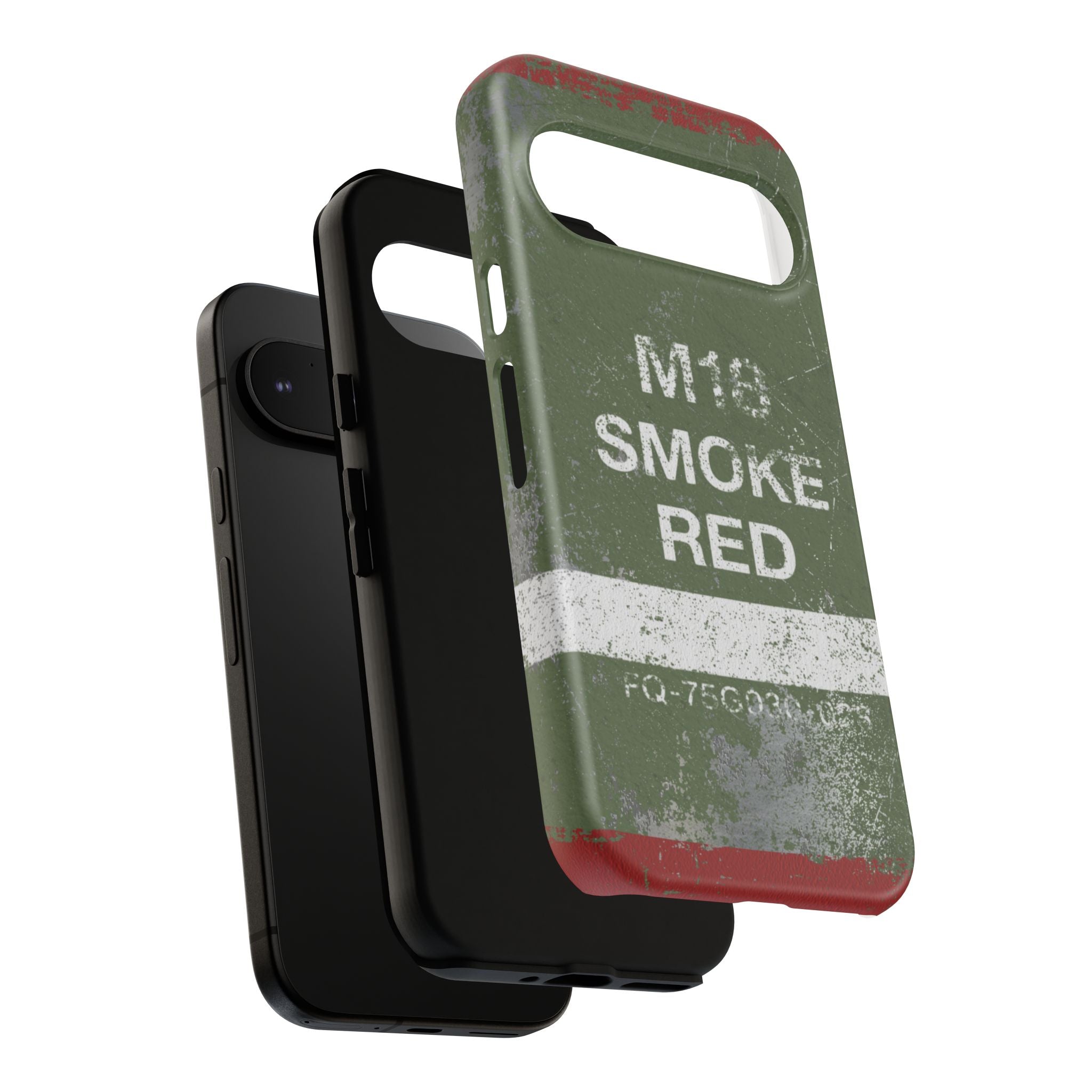 M18 Smoke Red (Distressed) Phone Case | Military-Inspired Dual Layer Protective Cover