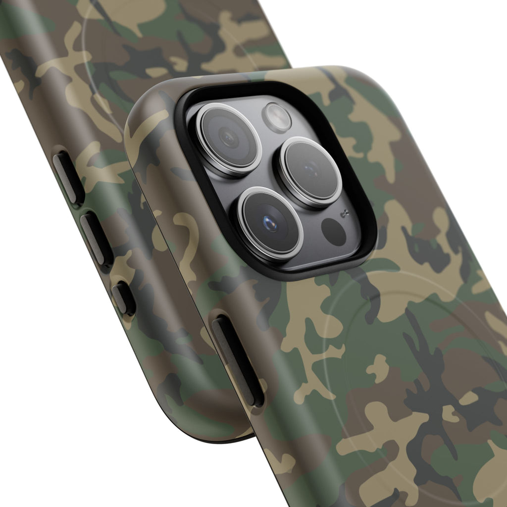 MagSafe® Compatible Tough Phone Case – M81 Woodland Camo | Rugged Military-Style Cover