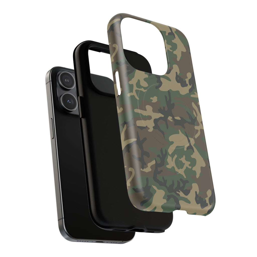 MagSafe® Compatible Tough Phone Case – M81 Woodland Camo | Rugged Military-Style Cover