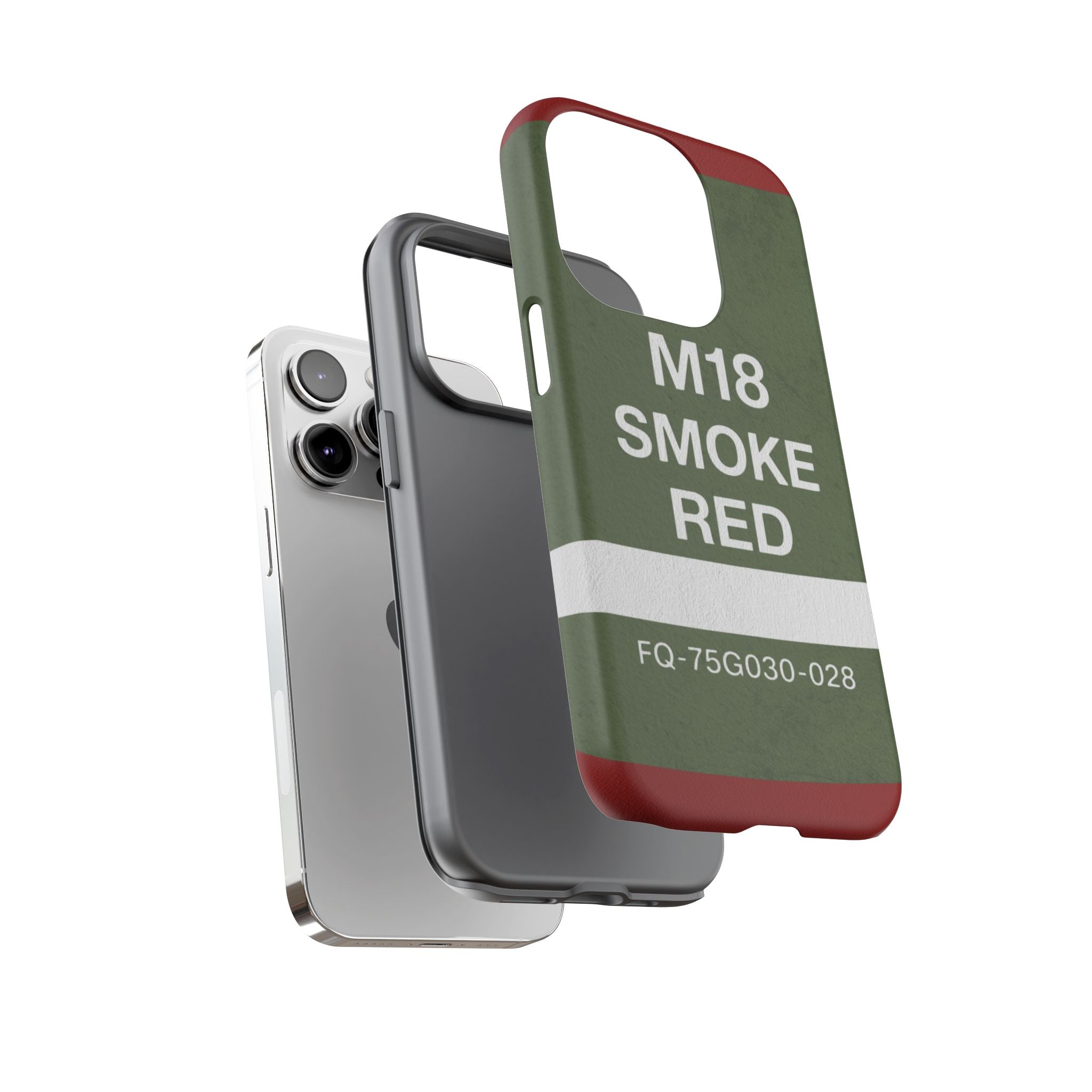 M18 Smoke Red Tough Phone Case | Military-Inspired Dual Layer Protective Cover