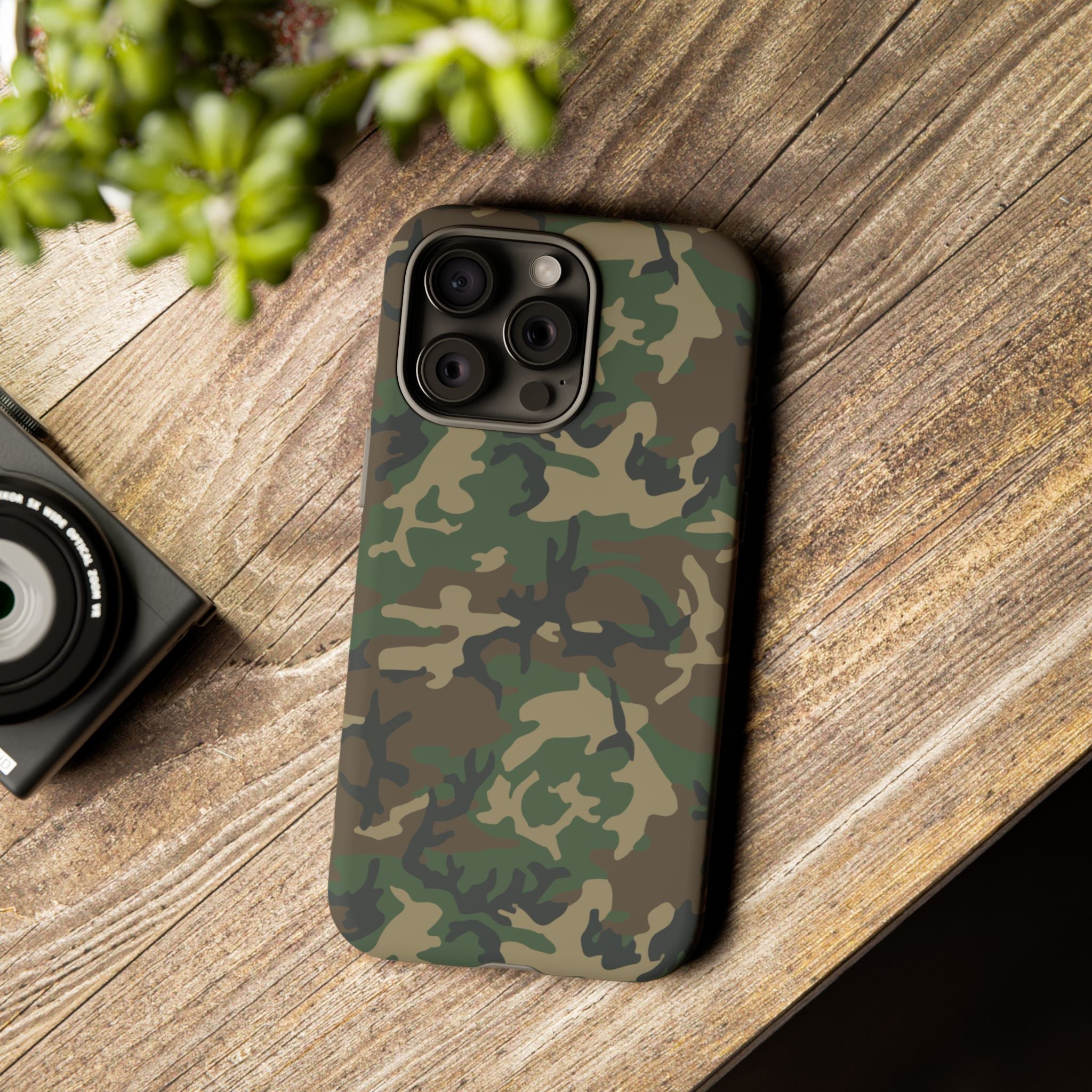 Woodland (M81) Tough Phone Case — Military-Inspired Dual-Layer Protective Cover