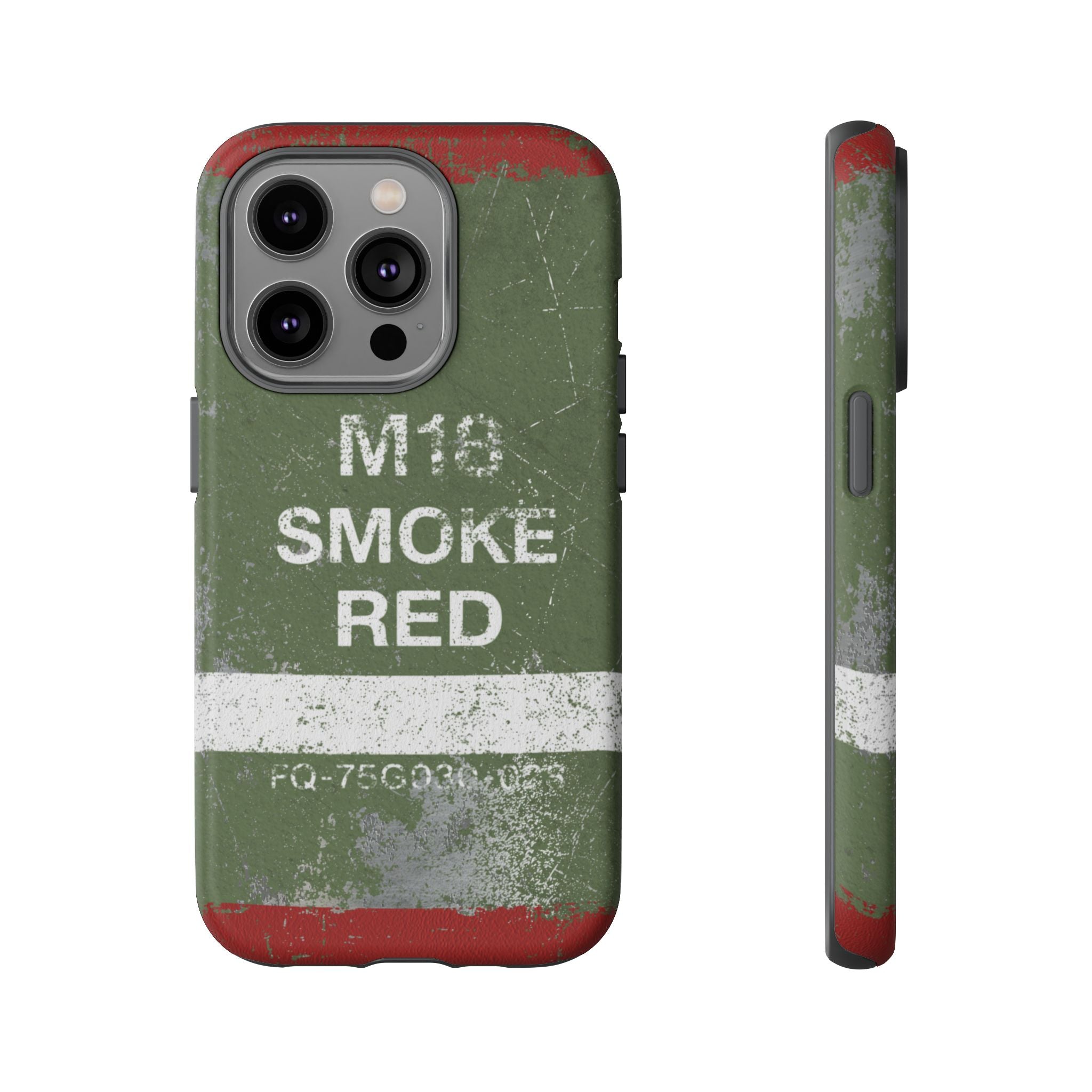 M18 Smoke Red (Distressed) Phone Case | Military-Inspired Dual Layer Protective Cover