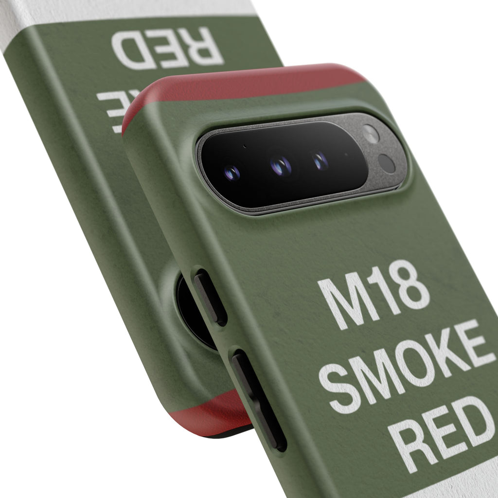 M18 Smoke Red Tough Phone Case | Military-Inspired Dual Layer Protective Cover
