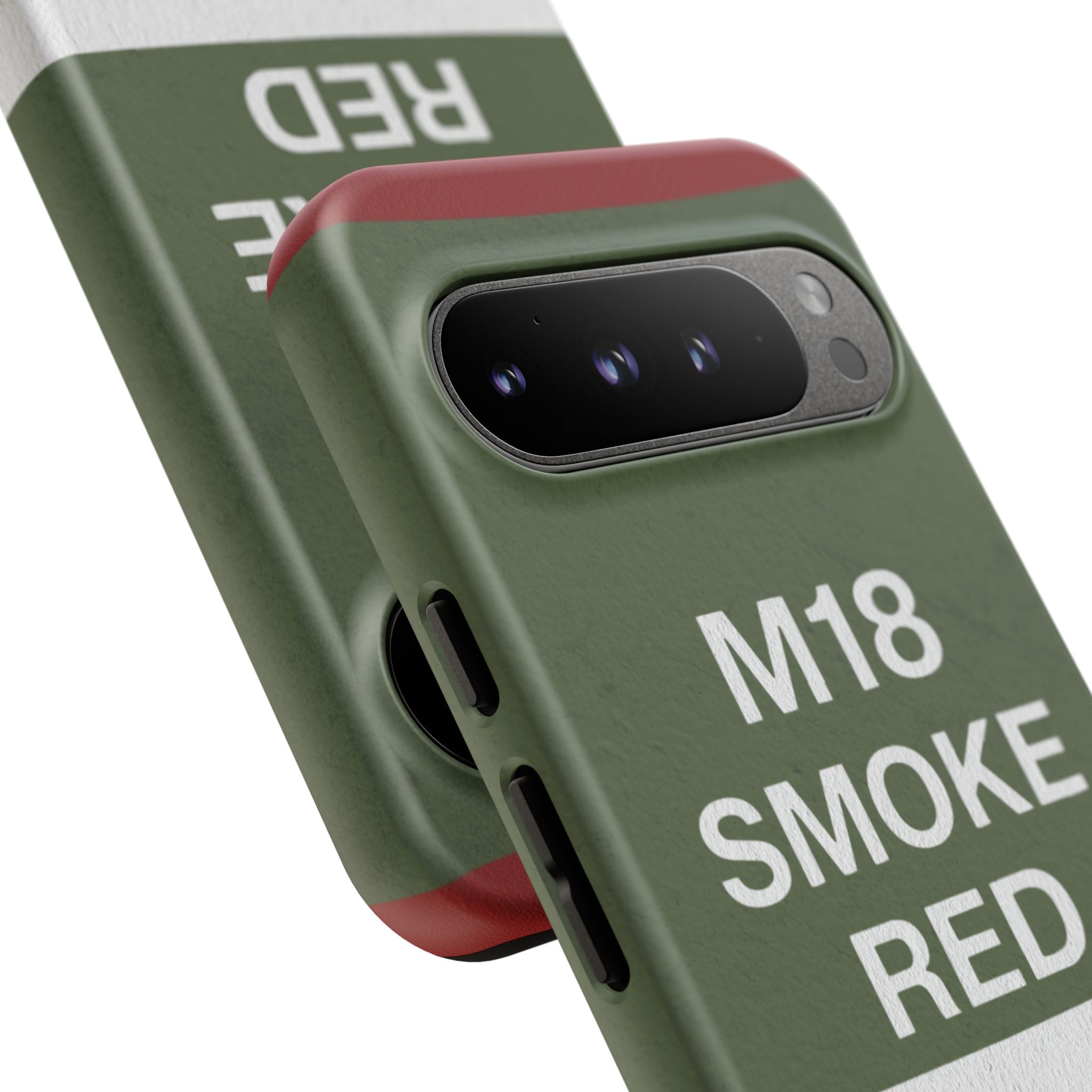 M18 Smoke Red Tough Phone Case | Military-Inspired Dual Layer Protective Cover