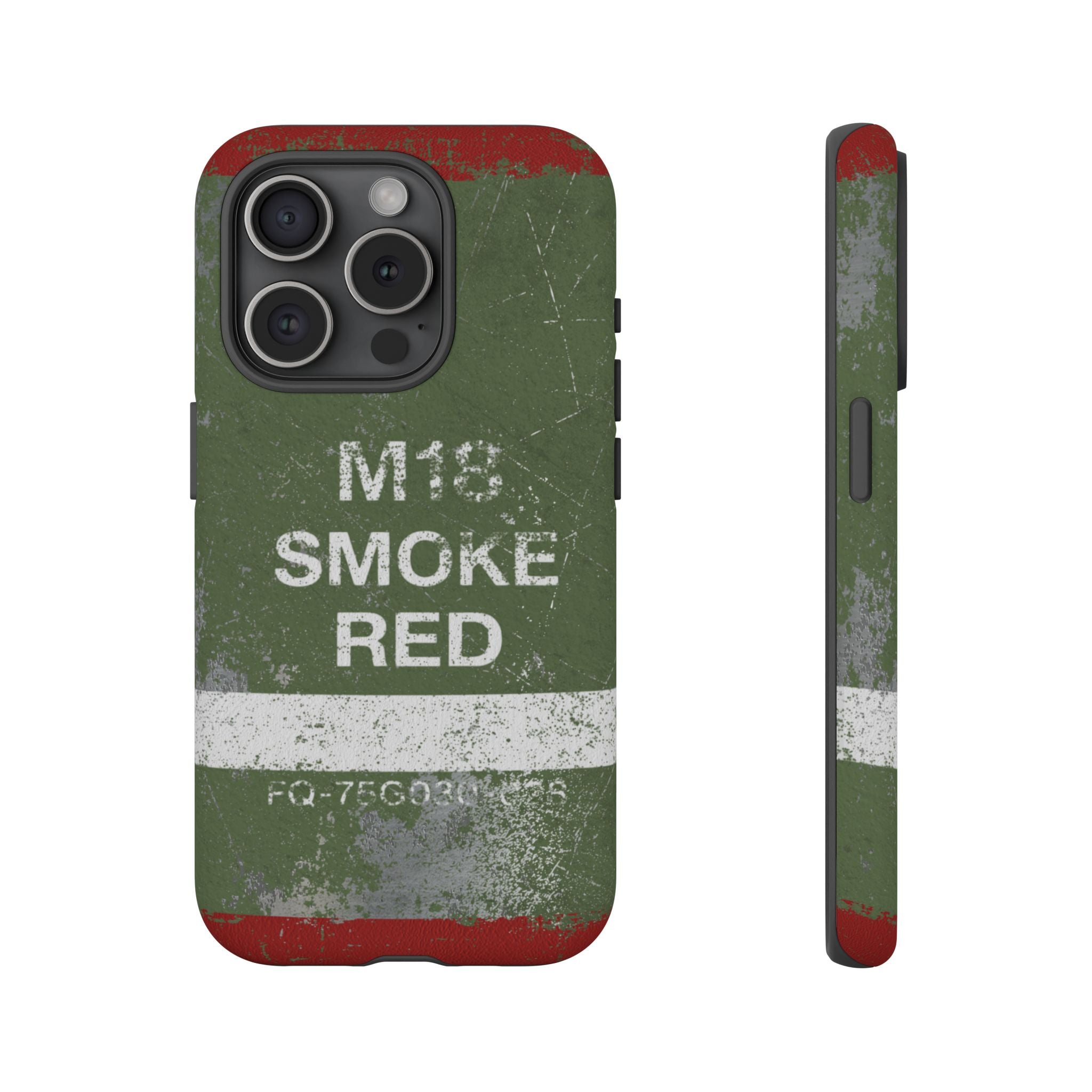 M18 Smoke Red (Distressed) Phone Case | Military-Inspired Dual Layer Protective Cover