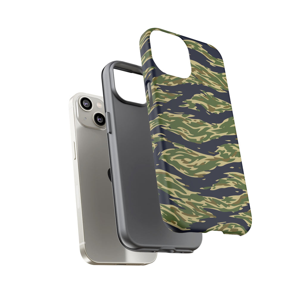 Tiger Stripe Camo Tough Phone Case | Military-Inspired Dual-Layer Protection