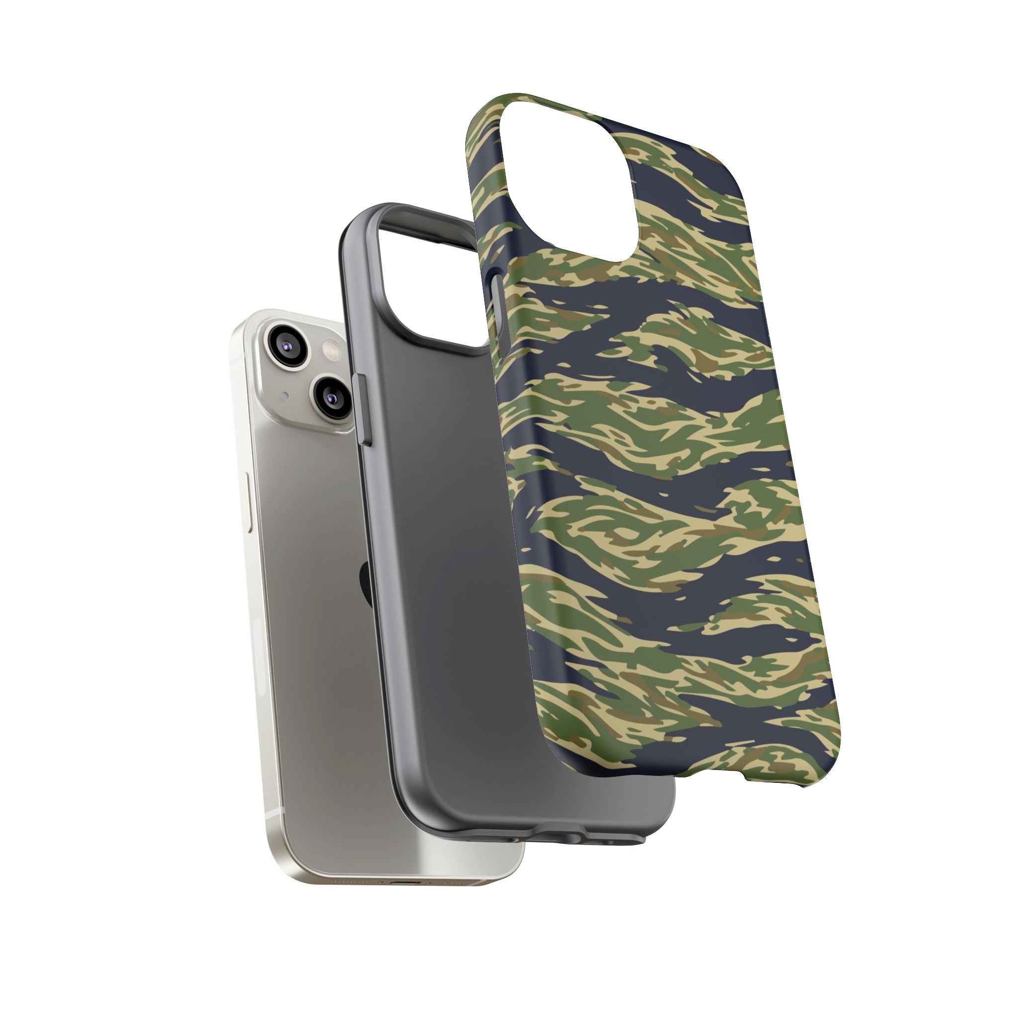 Tiger Stripe Camo Tough Phone Case | Military-Inspired Dual-Layer Protection