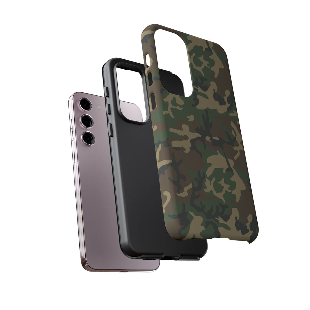 Woodland (M81) Tough Phone Case — Military-Inspired Dual-Layer Protective Cover