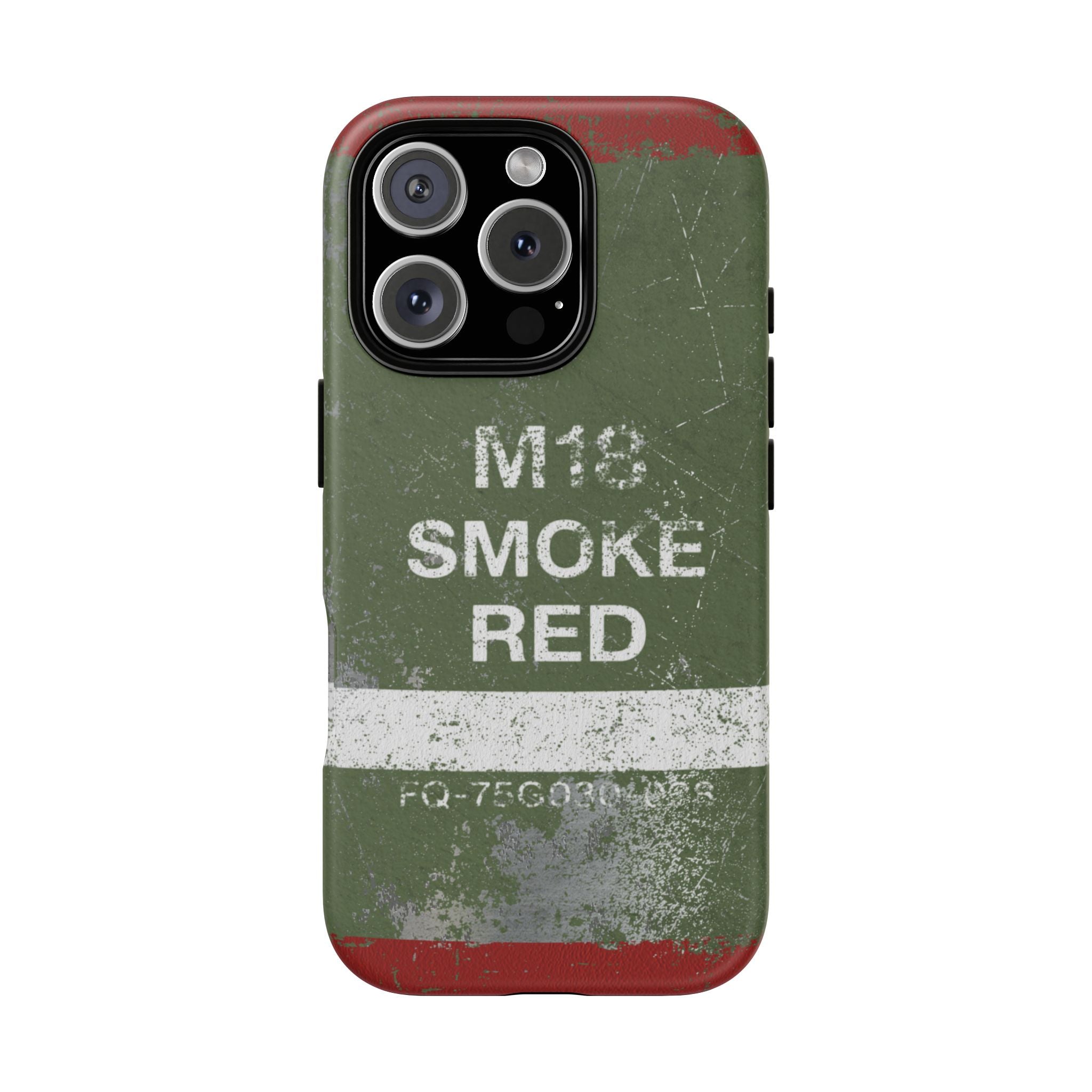 M18 Smoke Red (Distressed) Phone Case | Military-Inspired Dual Layer Protective Cover