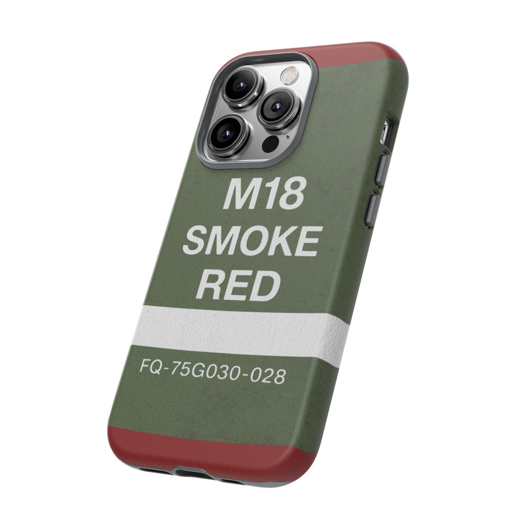 M18 Smoke Red Tough Phone Case | Military-Inspired Dual Layer Protective Cover