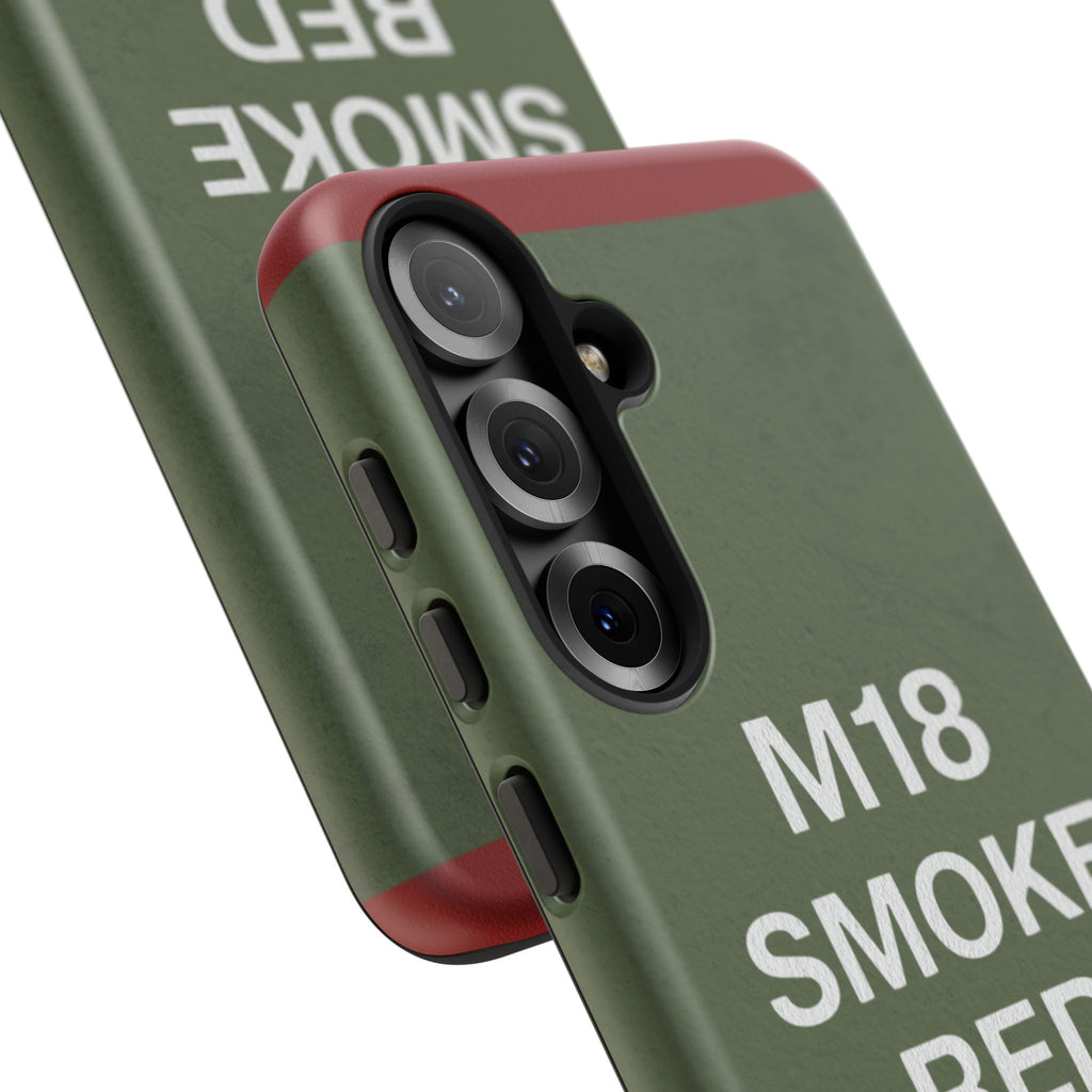 M18 Smoke Red Tough Phone Case | Military-Inspired Dual Layer Protective Cover