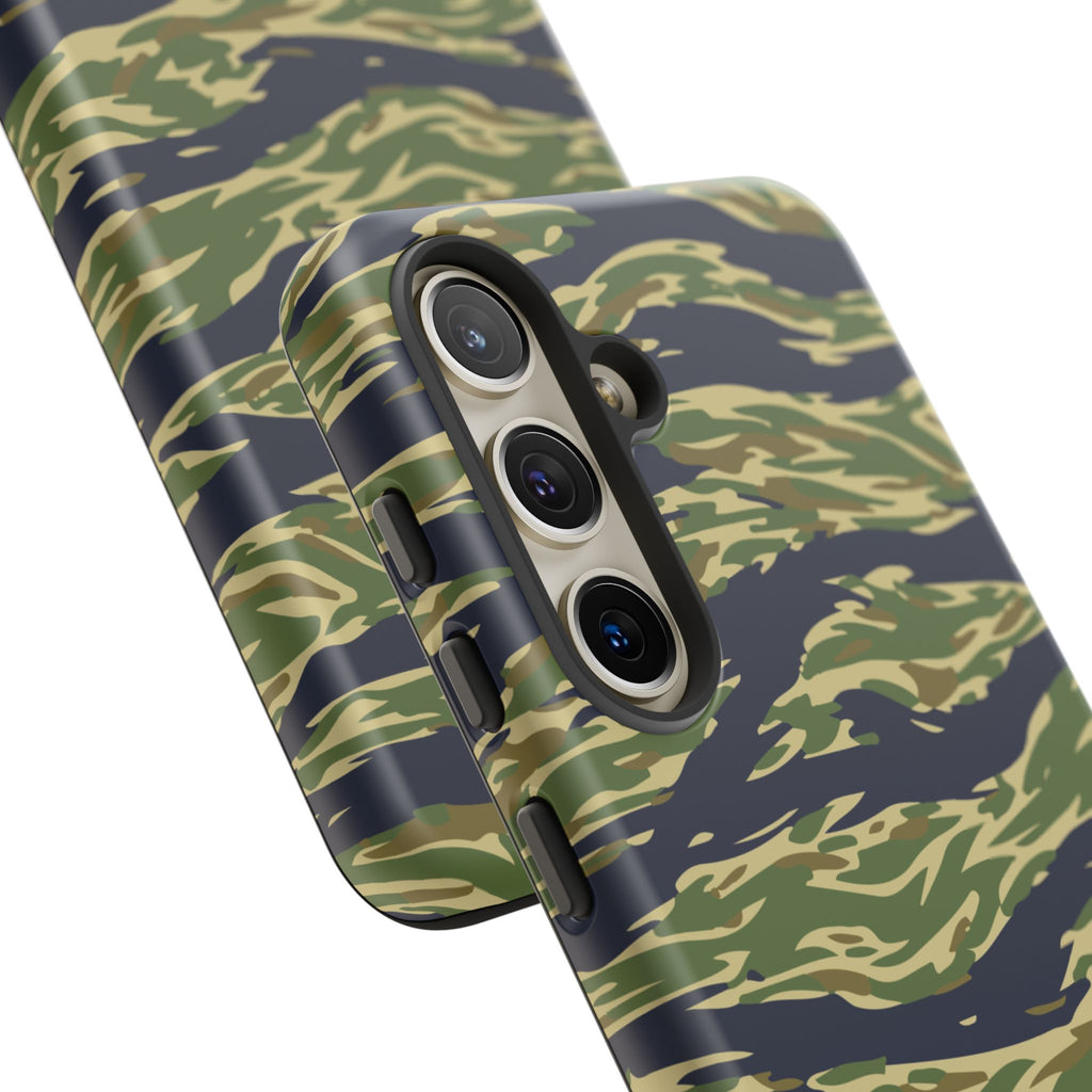 Tiger Stripe Camo Tough Phone Case | Military-Inspired Dual-Layer Protection