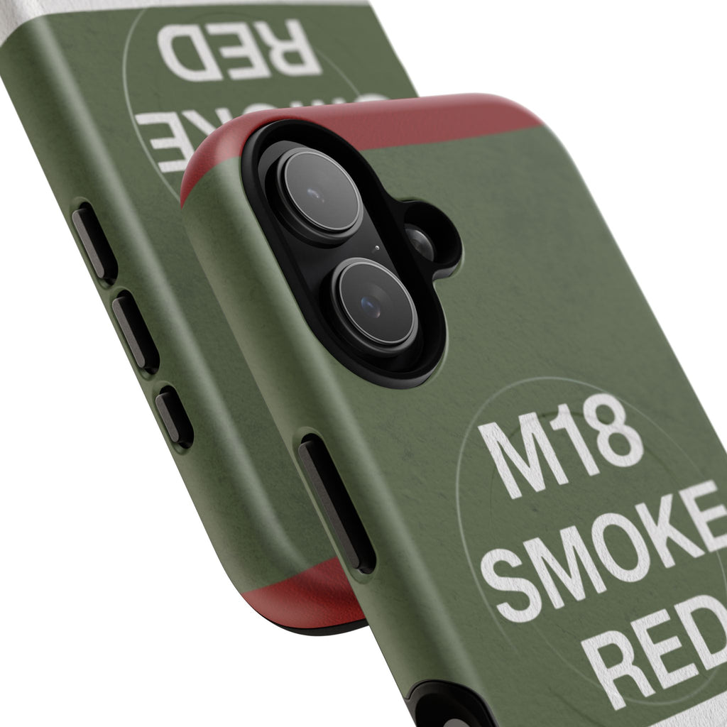 MagSafe® Compatible M18 Smoke Red Tough Phone Case — Military Green Protective Cover