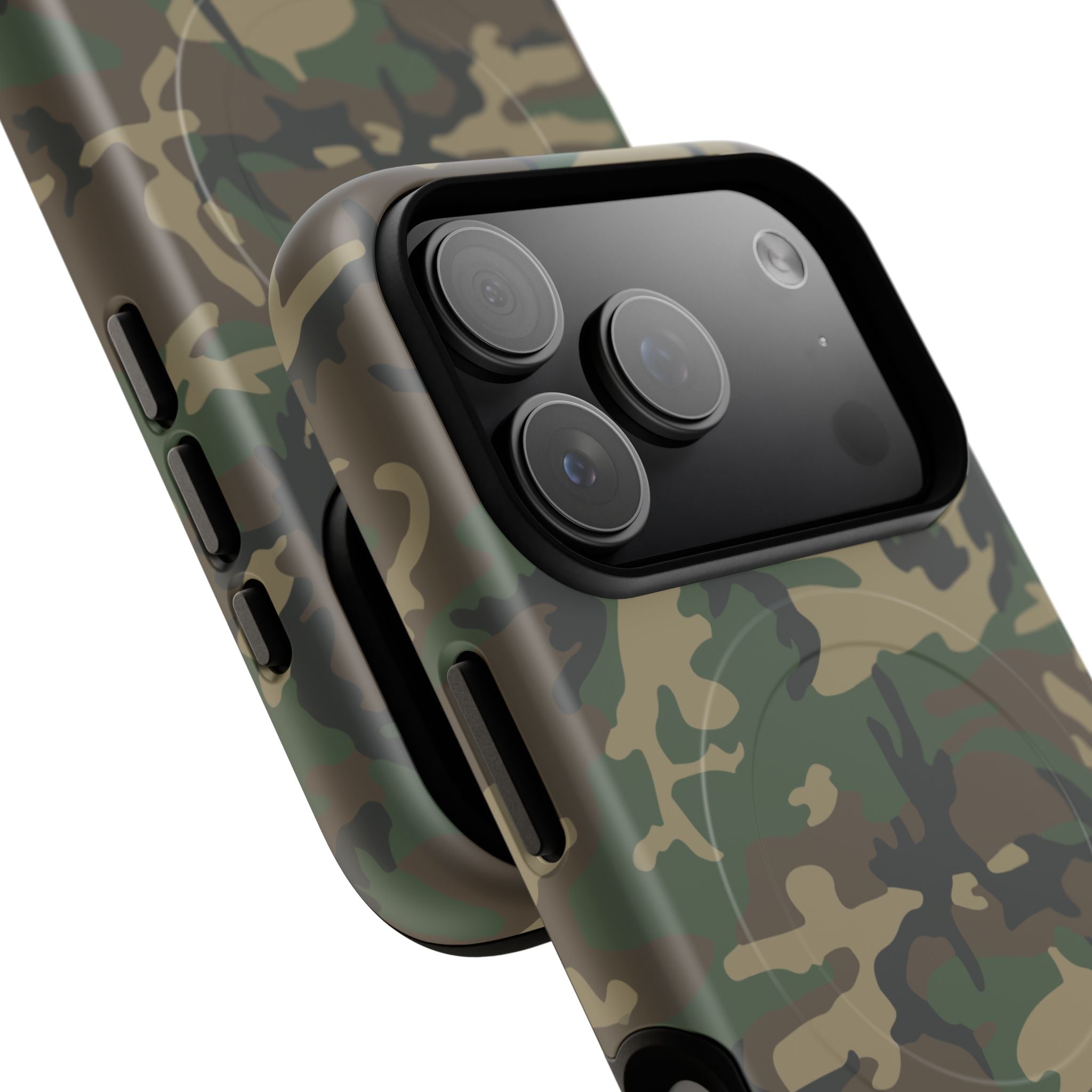 MagSafe® Compatible Tough Phone Case – M81 Woodland Camo | Rugged Military-Style Cover