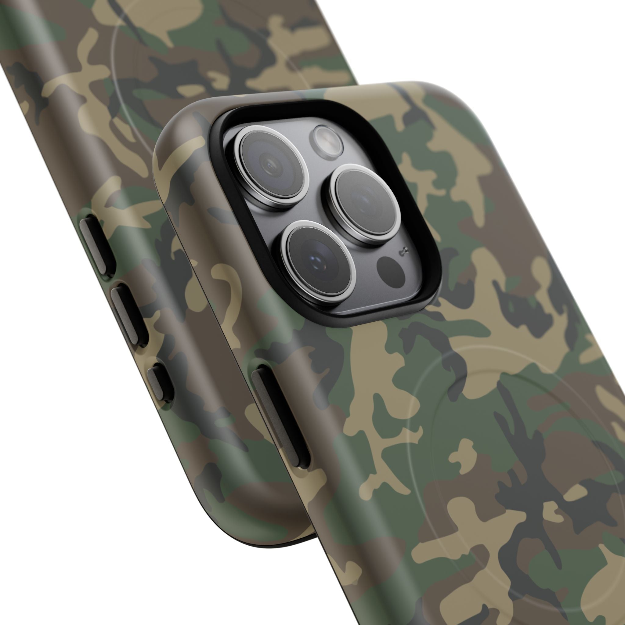 MagSafe® Compatible Tough Phone Case – M81 Woodland Camo | Rugged Military-Style Cover