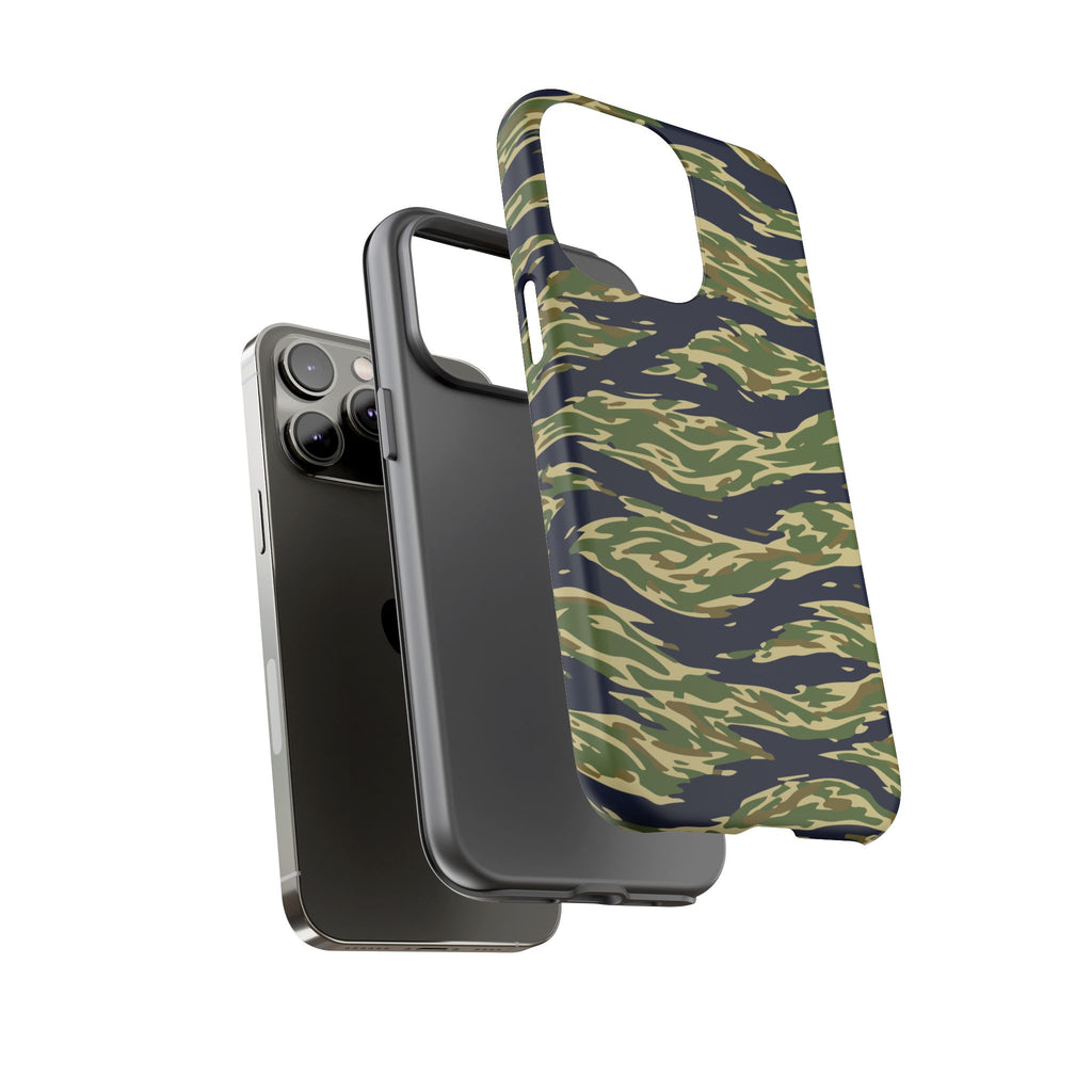 Tiger Stripe Camo Tough Phone Case | Military-Inspired Dual-Layer Protection
