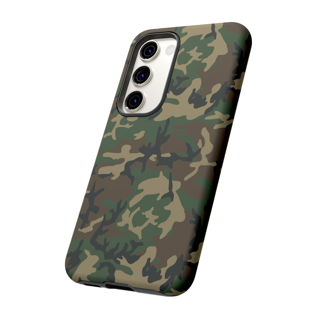 Woodland (M81) Tough Phone Case — Military-Inspired Dual-Layer Protective Cover
