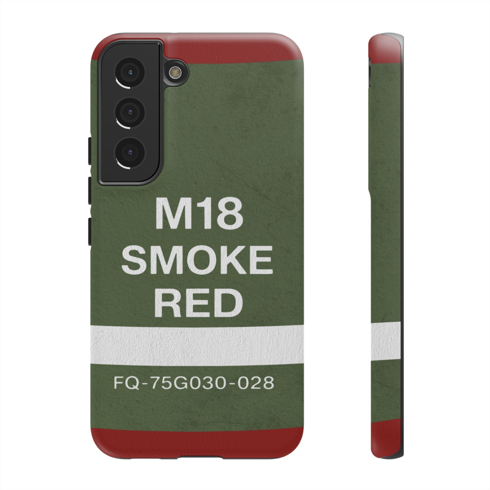 M18 Smoke Red Tough Phone Case | Military-Inspired Dual Layer Protective Cover