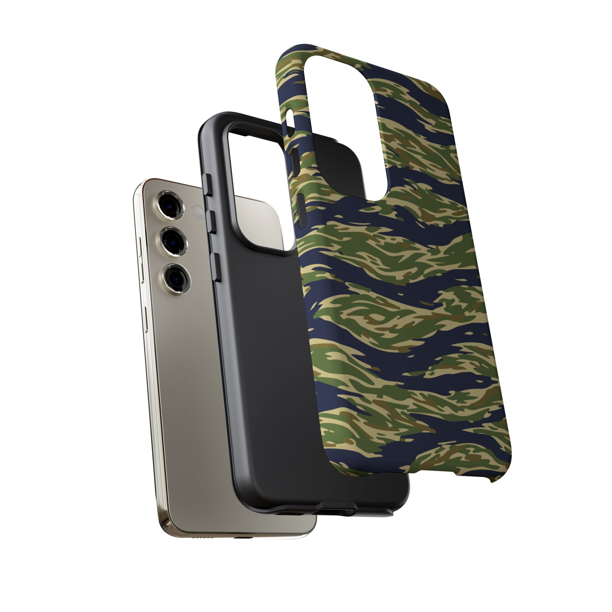 Tiger Stripe Camo Tough Phone Case | Military-Inspired Dual-Layer Protection