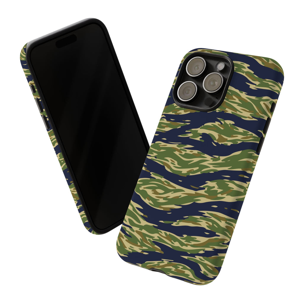 Tiger Stripe Camo Tough Phone Case | Military-Inspired Dual-Layer Protection