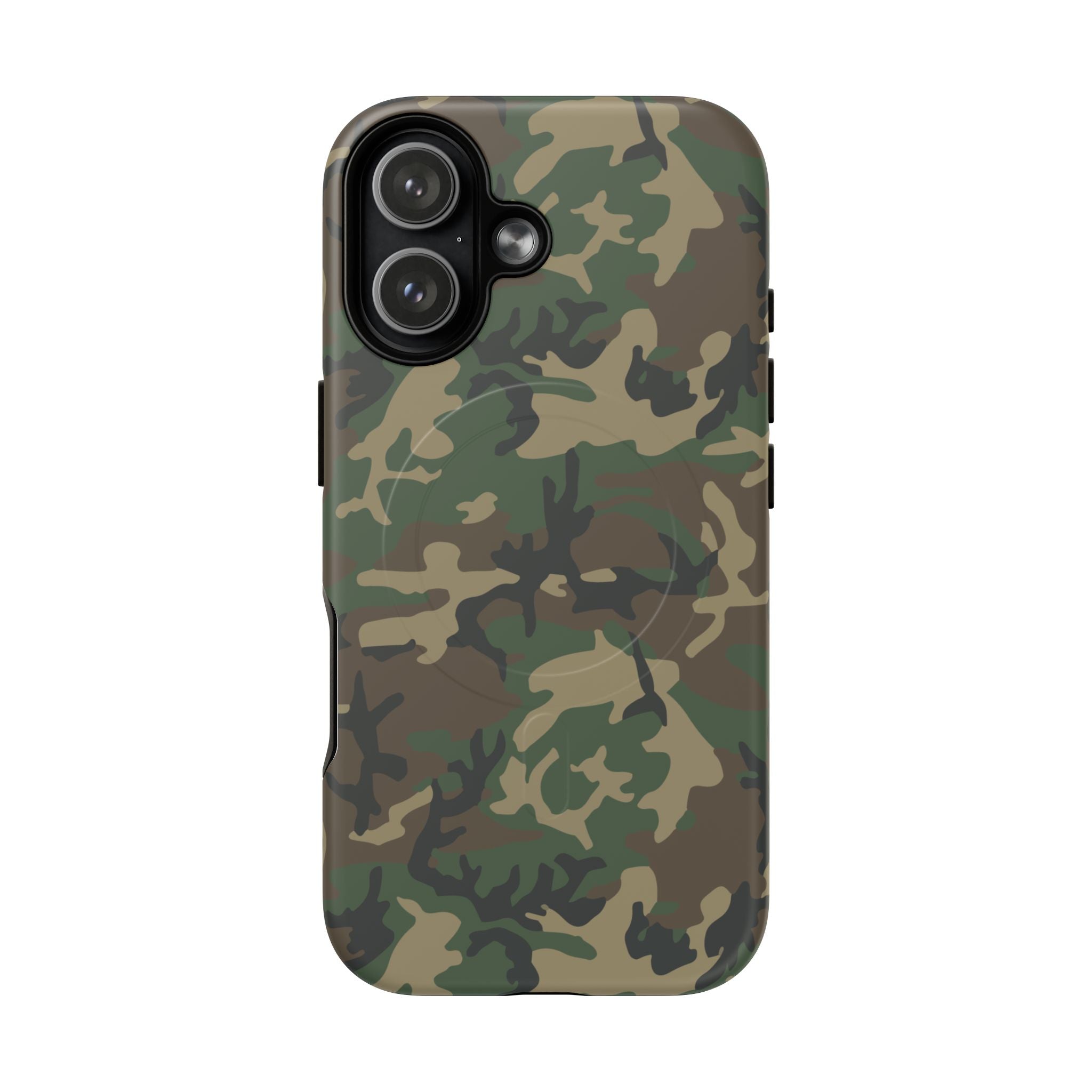 MagSafe® Compatible Tough Phone Case – M81 Woodland Camo | Rugged Military-Style Cover