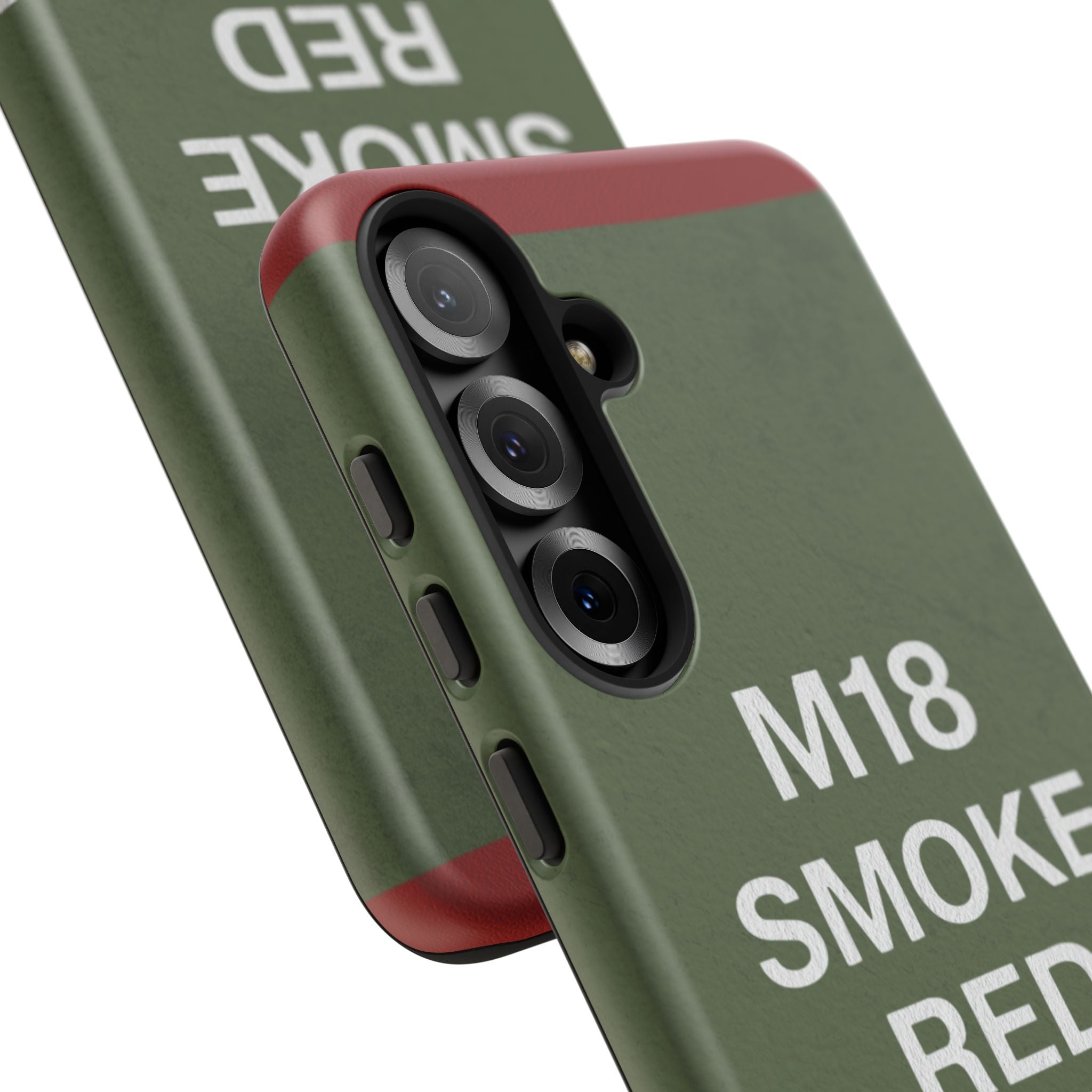 M18 Smoke Red Tough Phone Case | Military-Inspired Dual Layer Protective Cover