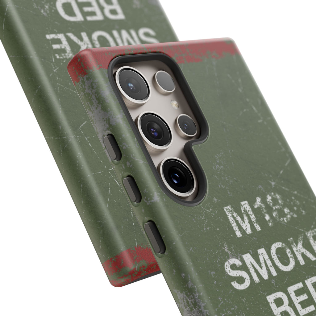 M18 Smoke Red (Distressed) Phone Case | Military-Inspired Dual Layer Protective Cover