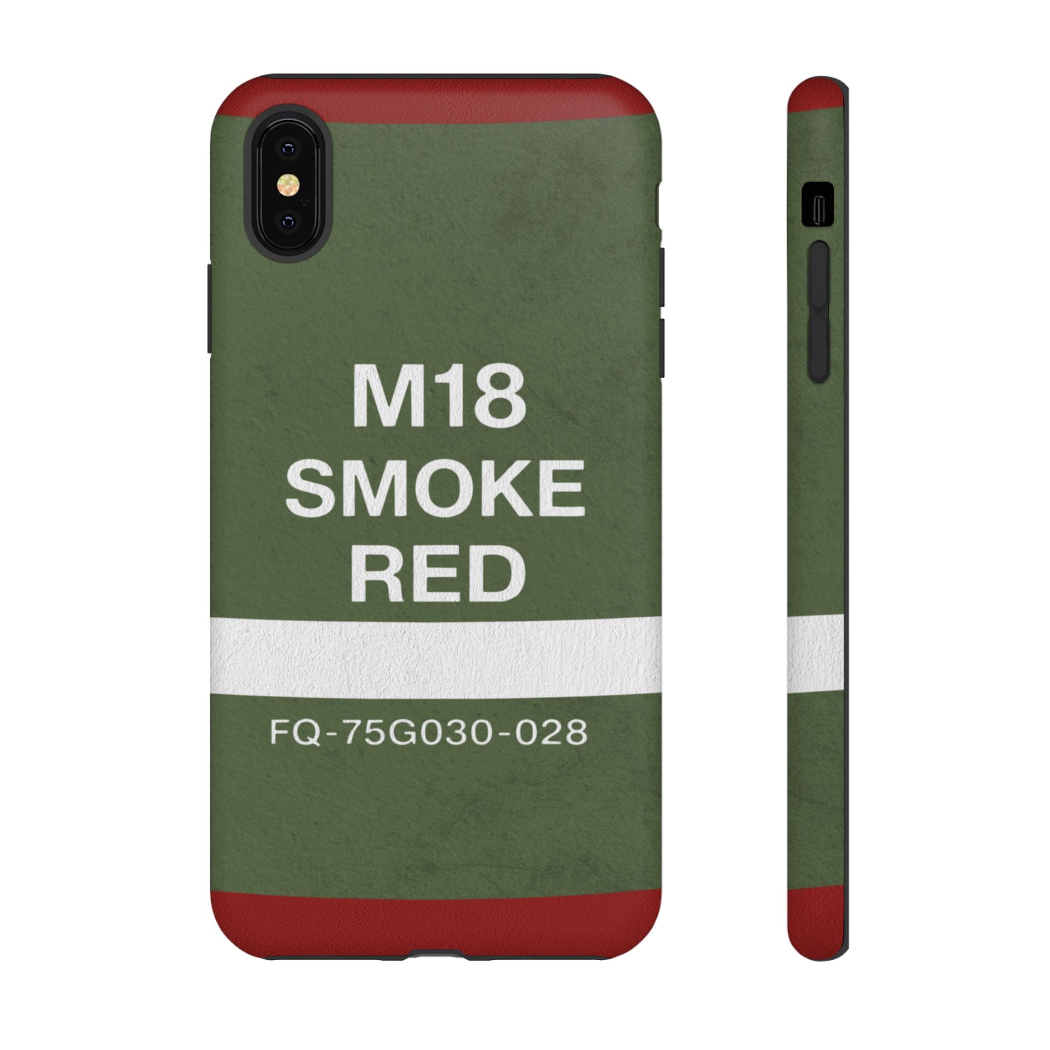M18 Smoke Red Tough Phone Case | Military-Inspired Dual Layer Protective Cover