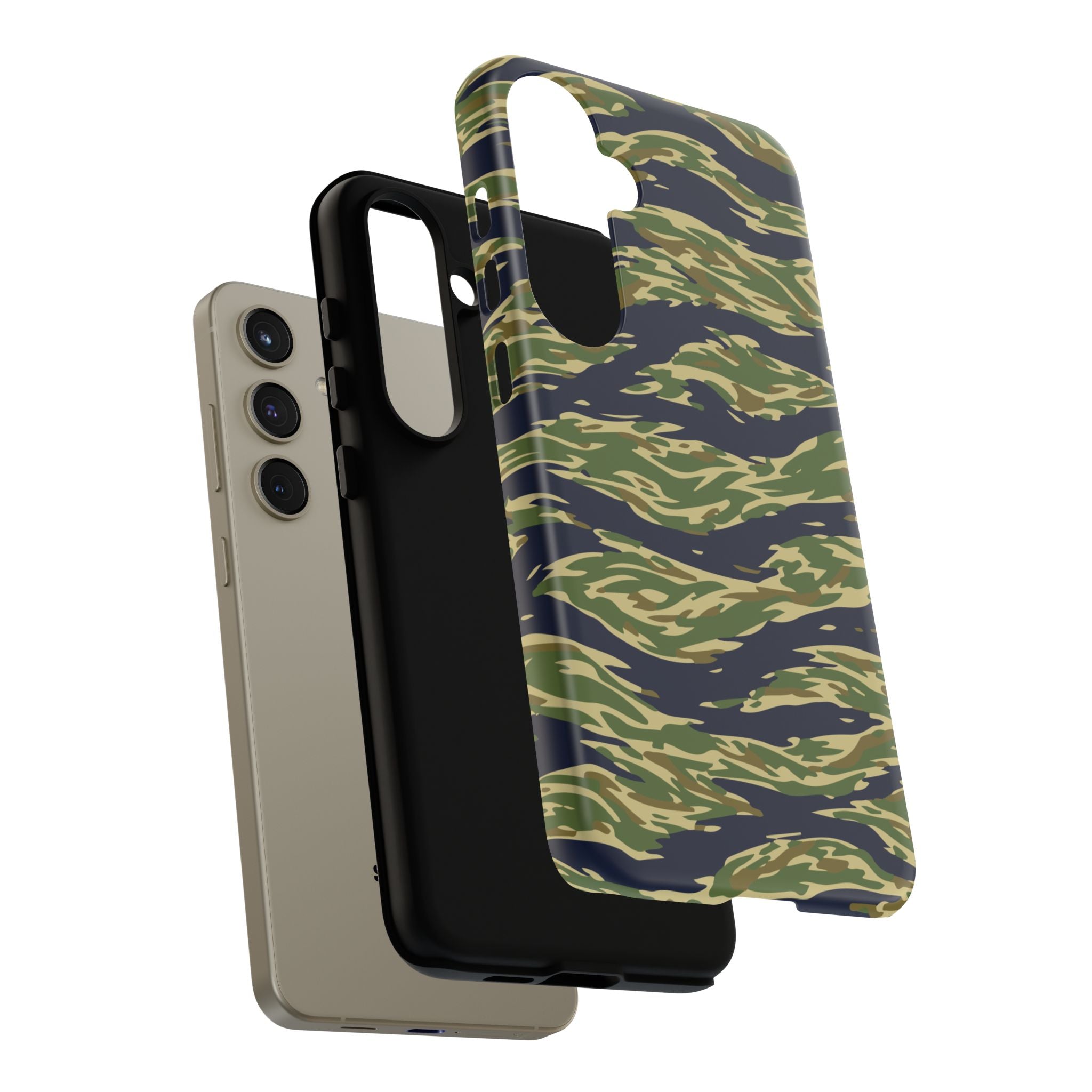 Tiger Stripe Camo Tough Phone Case | Military-Inspired Dual-Layer Protection