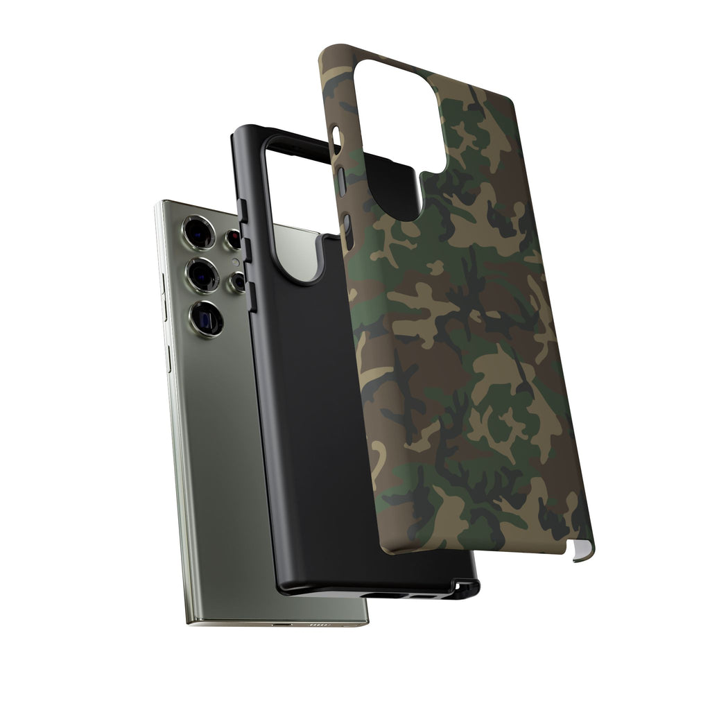 Woodland (M81) Tough Phone Case — Military-Inspired Dual-Layer Protective Cover