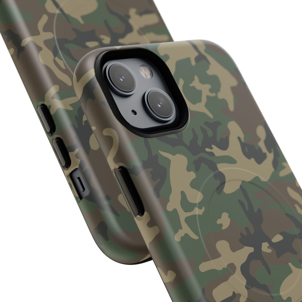 MagSafe® Compatible Tough Phone Case – M81 Woodland Camo | Rugged Military-Style Cover