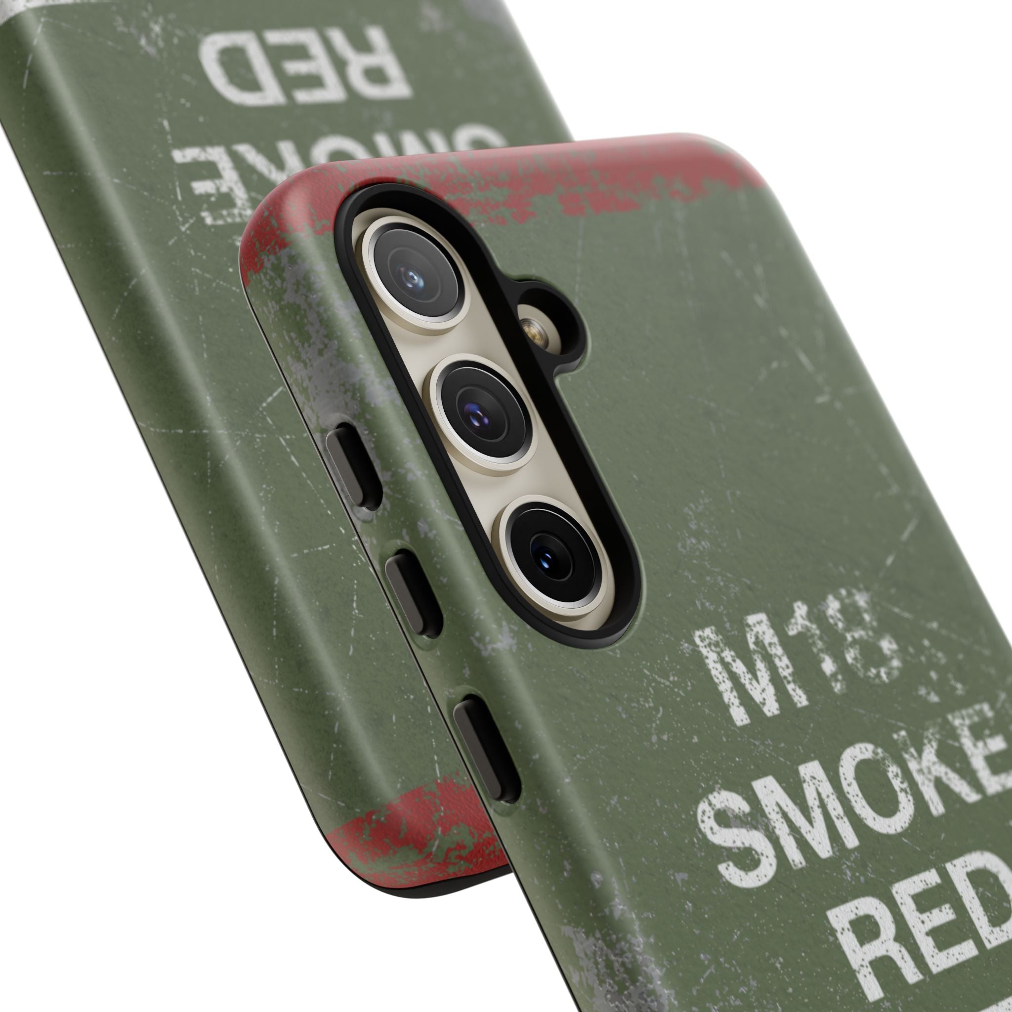 M18 Smoke Red (Distressed) Phone Case | Military-Inspired Dual Layer Protective Cover