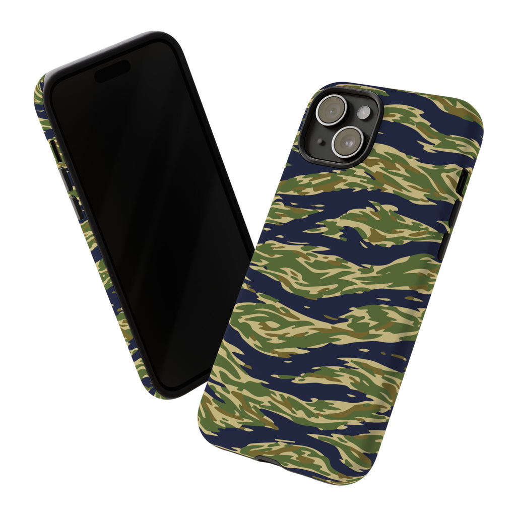 Tiger Stripe Camo Tough Phone Case | Military-Inspired Dual-Layer Protection