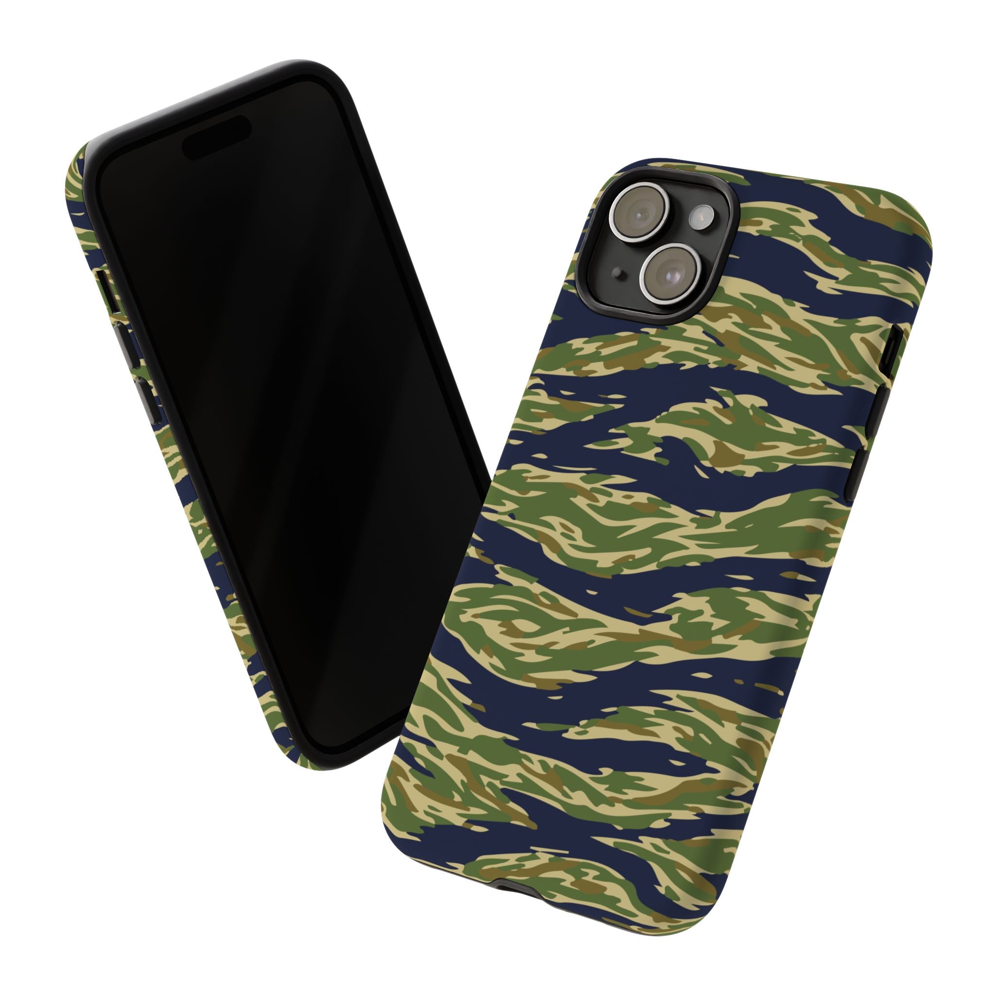 Tiger Stripe Camo Tough Phone Case | Military-Inspired Dual-Layer Protection