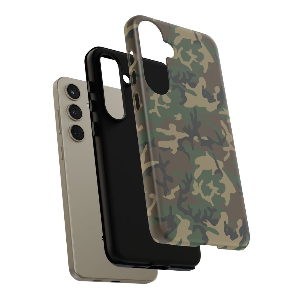 Woodland (M81) Tough Phone Case — Military-Inspired Dual-Layer Protective Cover