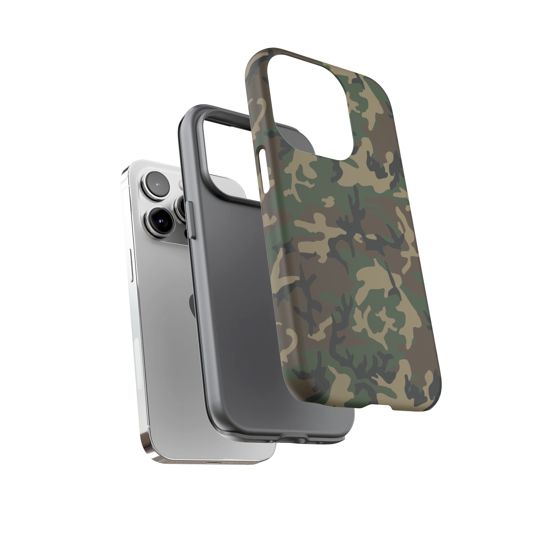 Woodland (M81) Tough Phone Case — Military-Inspired Dual-Layer Protective Cover