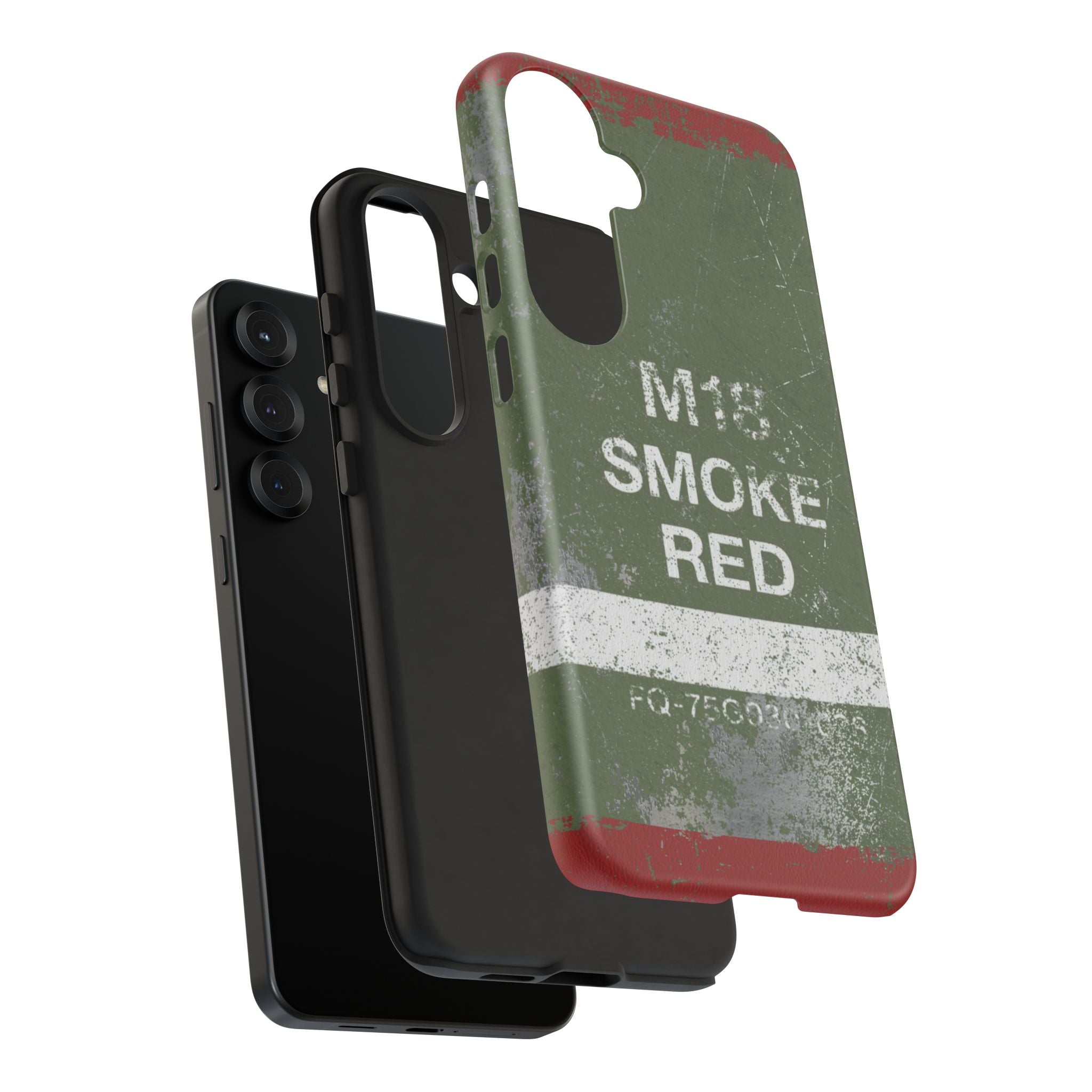 M18 Smoke Red (Distressed) Phone Case | Military-Inspired Dual Layer Protective Cover